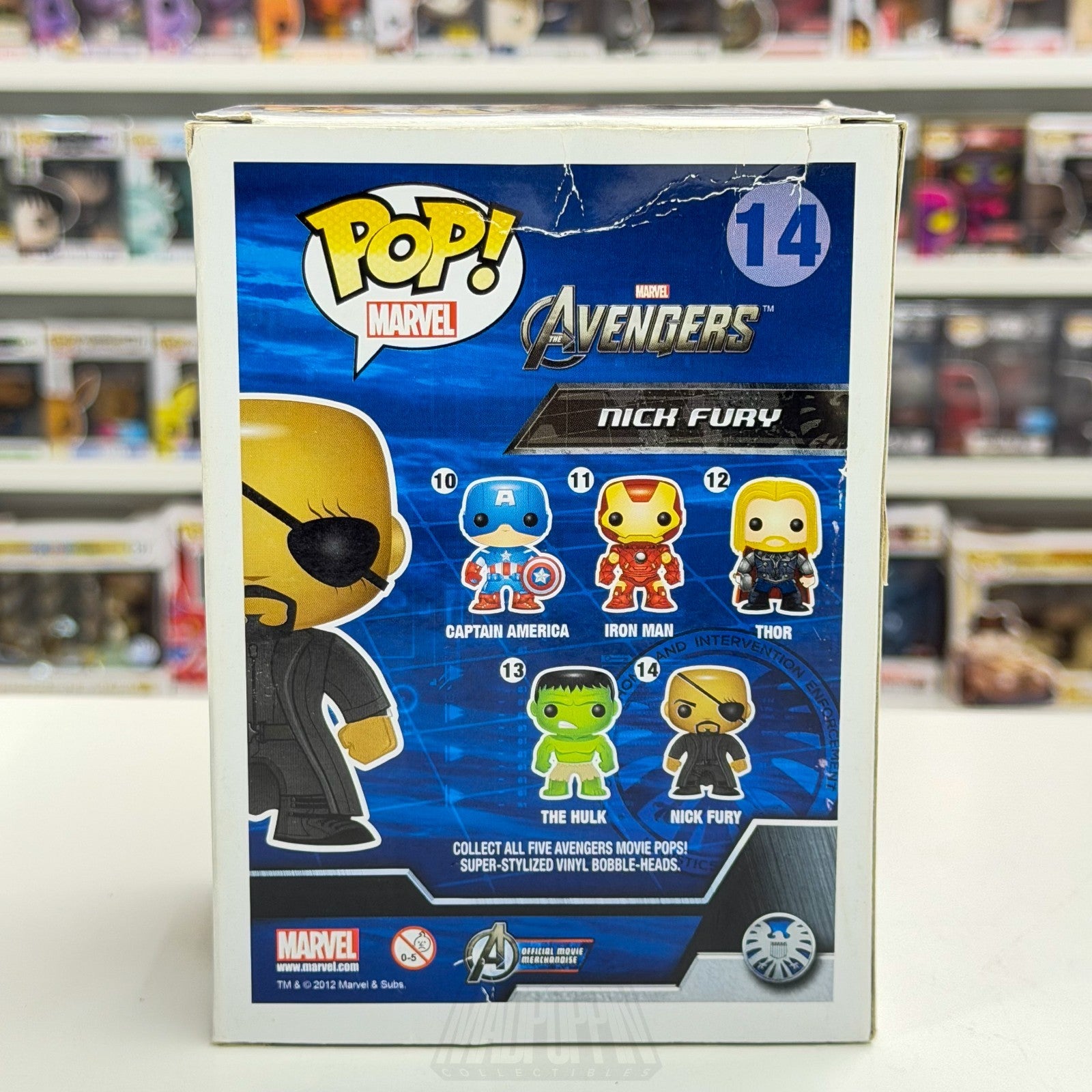 Funko Pop Marvel Avengers Nick Fury 2012 Vaulted 14 SHIELD Agent Vinyl Figure3