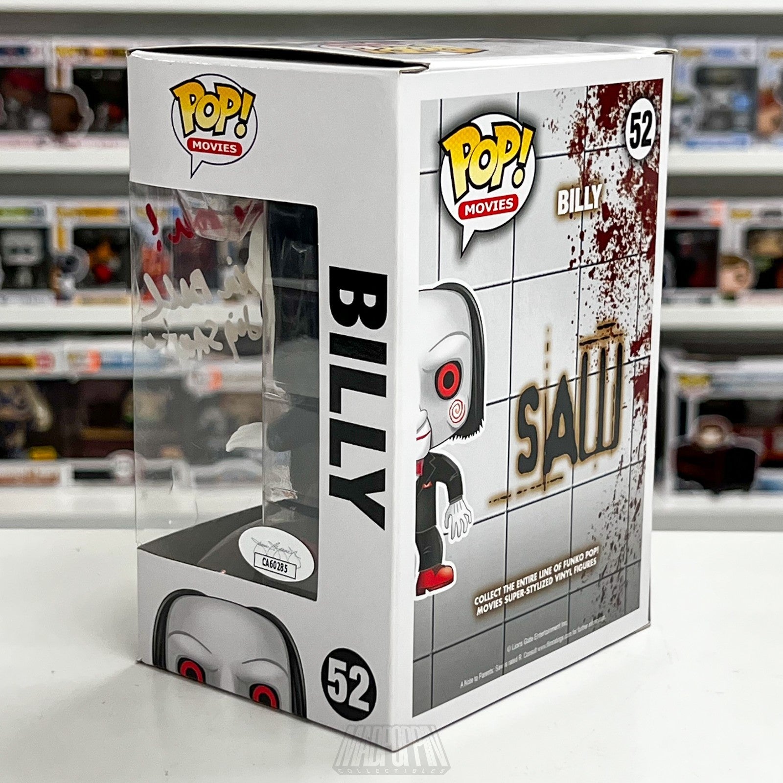 Funko Pop Movies Saw Billy Signed Tobin Bell 52 JSA Authentic Vaulted Horror MIB