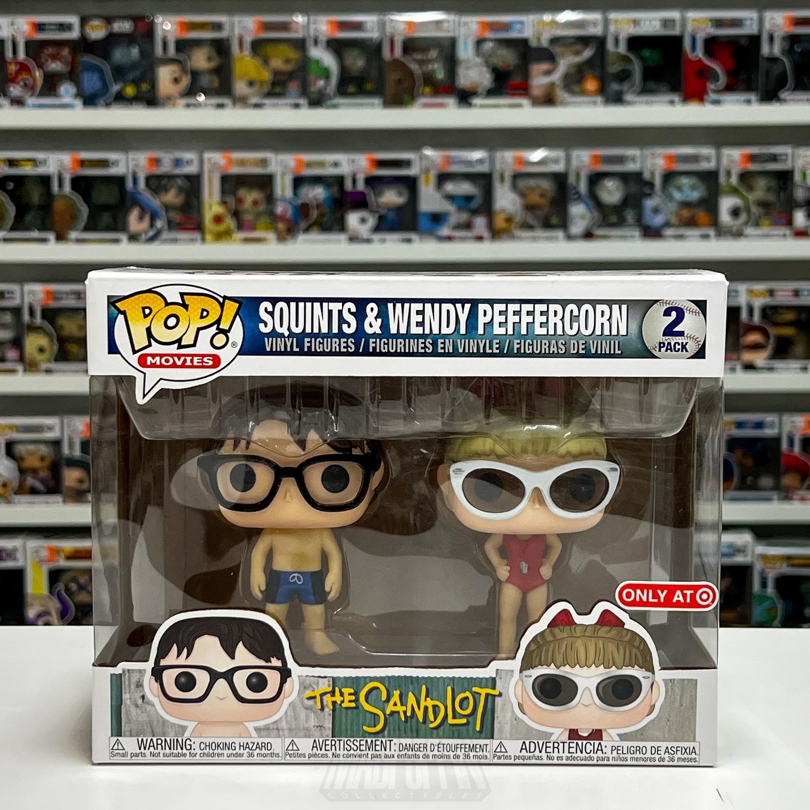 Funko Pop Movies The Sandlot Squints & Wendy Peffercorn Target 2 Pack Baseball