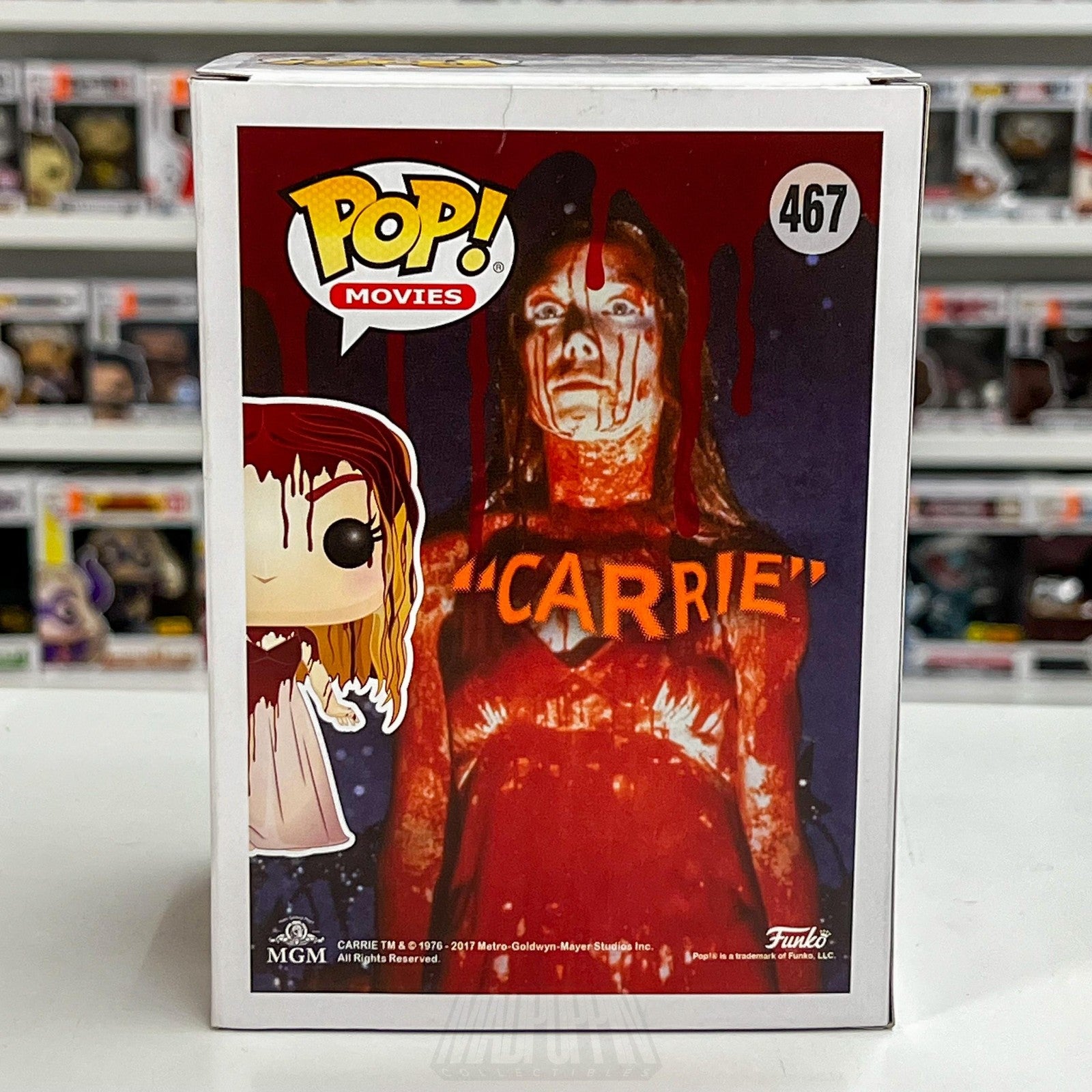 Funko Pop Movies Carrie 467 Vinyl Figure 2017 Horror NIB MGM Bloody Collectible