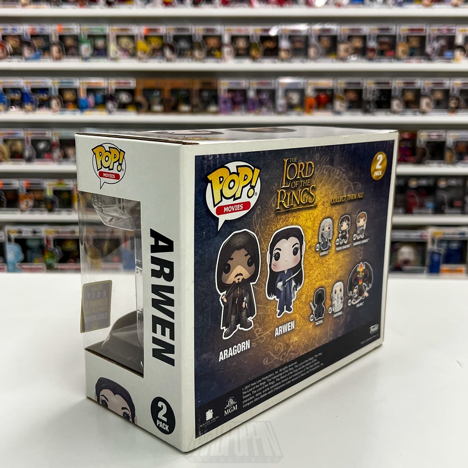 Funko Pop Movies Lord of the Rings LOTR Aragorn & Arwen SDCC 2 Pack Vinyl Figure2