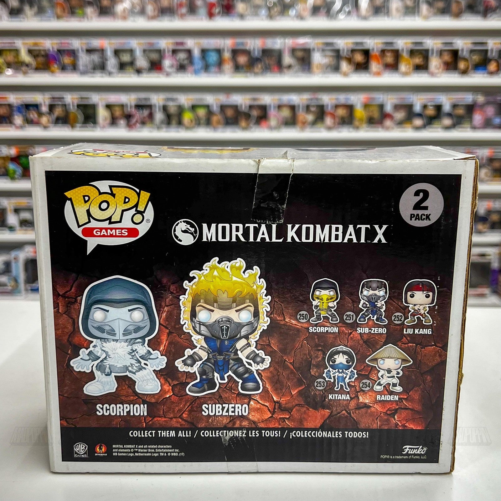 Funko Pop Games Mortal Kombat X Scorpion Sub-Zero 2 Pack GameStop Exclusive New