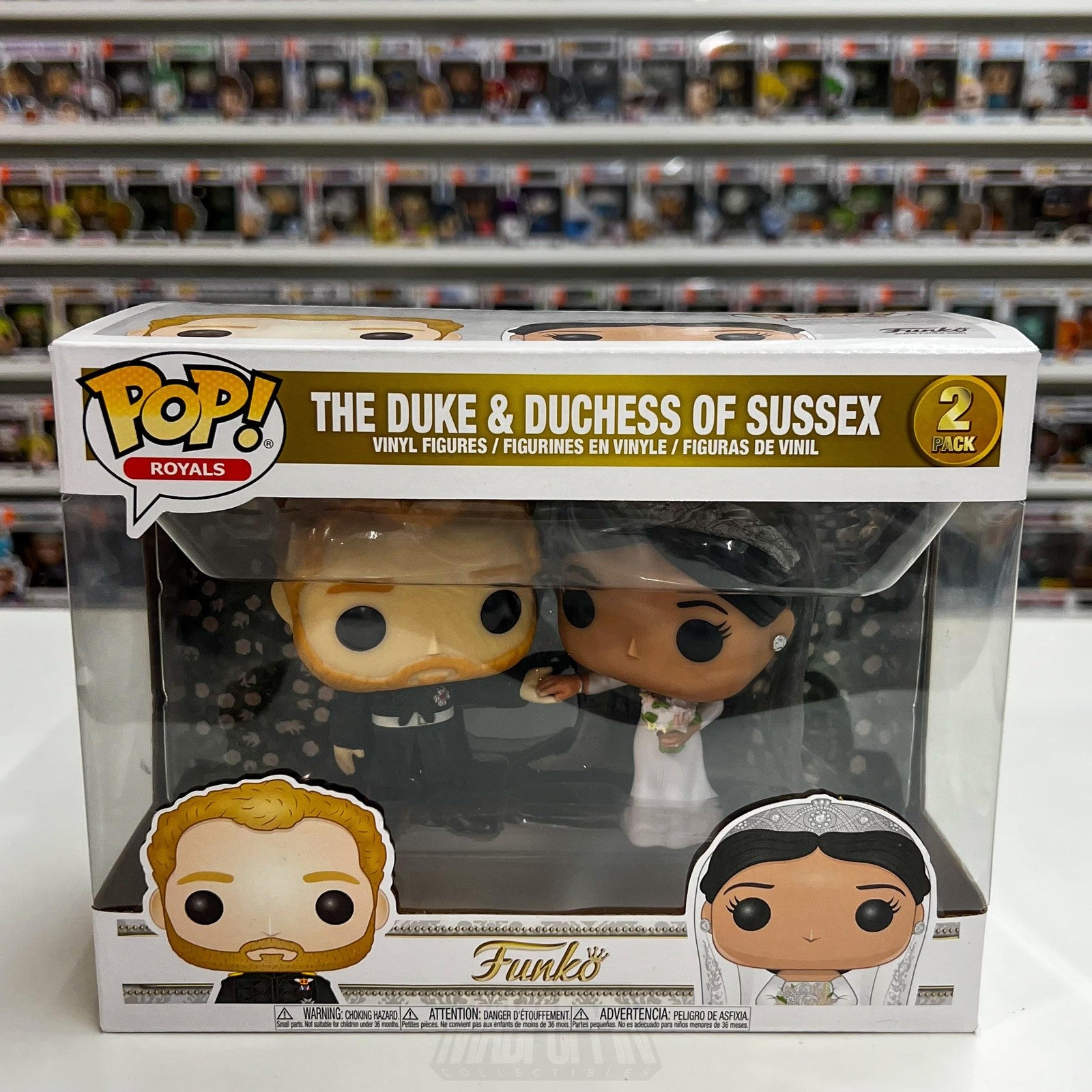 Funko Pop The Royal Wedding Duke & Duchess of Sussex Harry Megan 2 Pack Figures