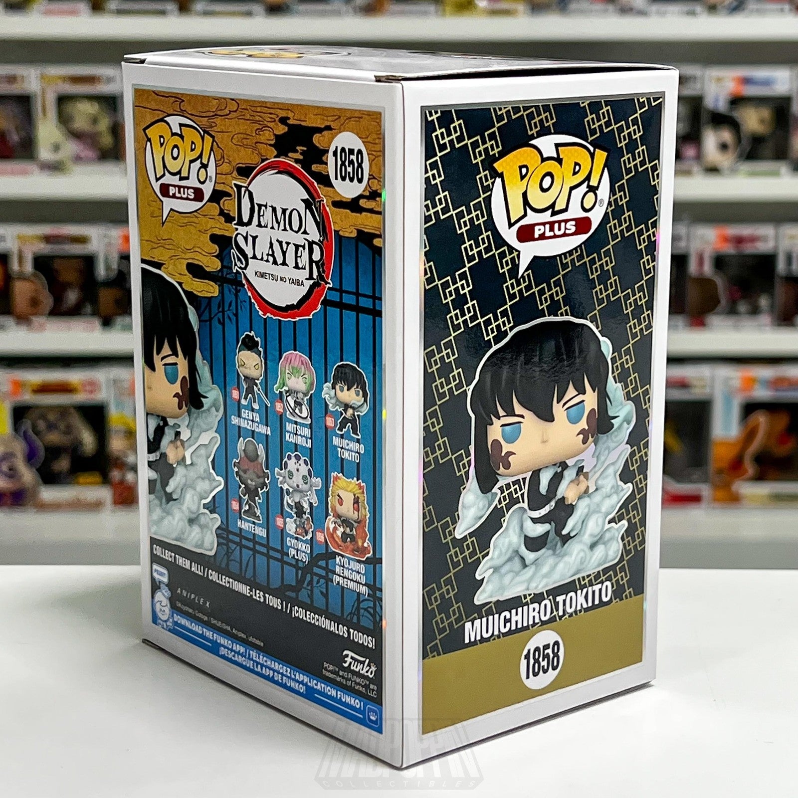 Funko Pop Plus Demon Slayer Muichiro Tokito 1858 GITD Chase Funko Exclusive