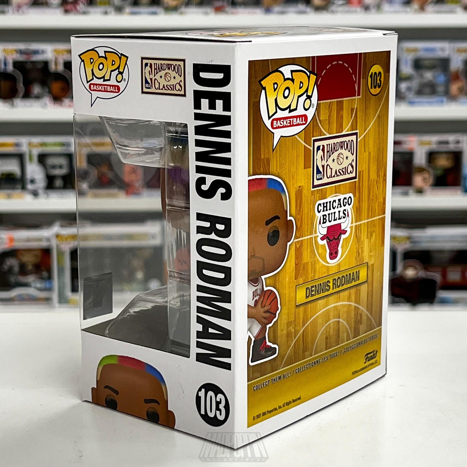 Funko Pop Dennis Rodman 103 Chicago Bulls NBA Hardwood Classics Basketball