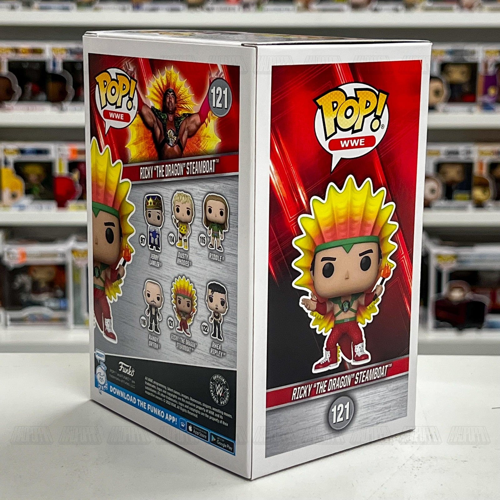 Funko Pop WWE Ricky The Dragon Steamboat 121 Vinyl Figure New Wrestling