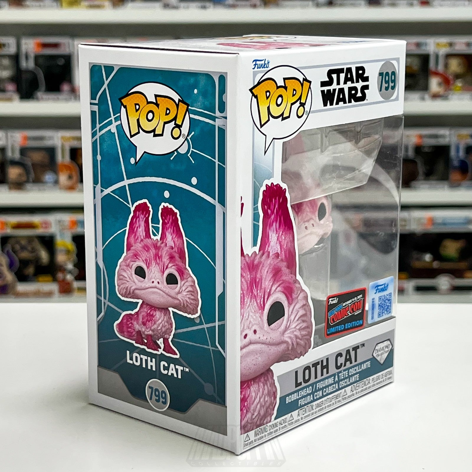 Funko Pop Star Wars Loth Cat 799 NYCC Diamond Con Official Sticker Feline Pink