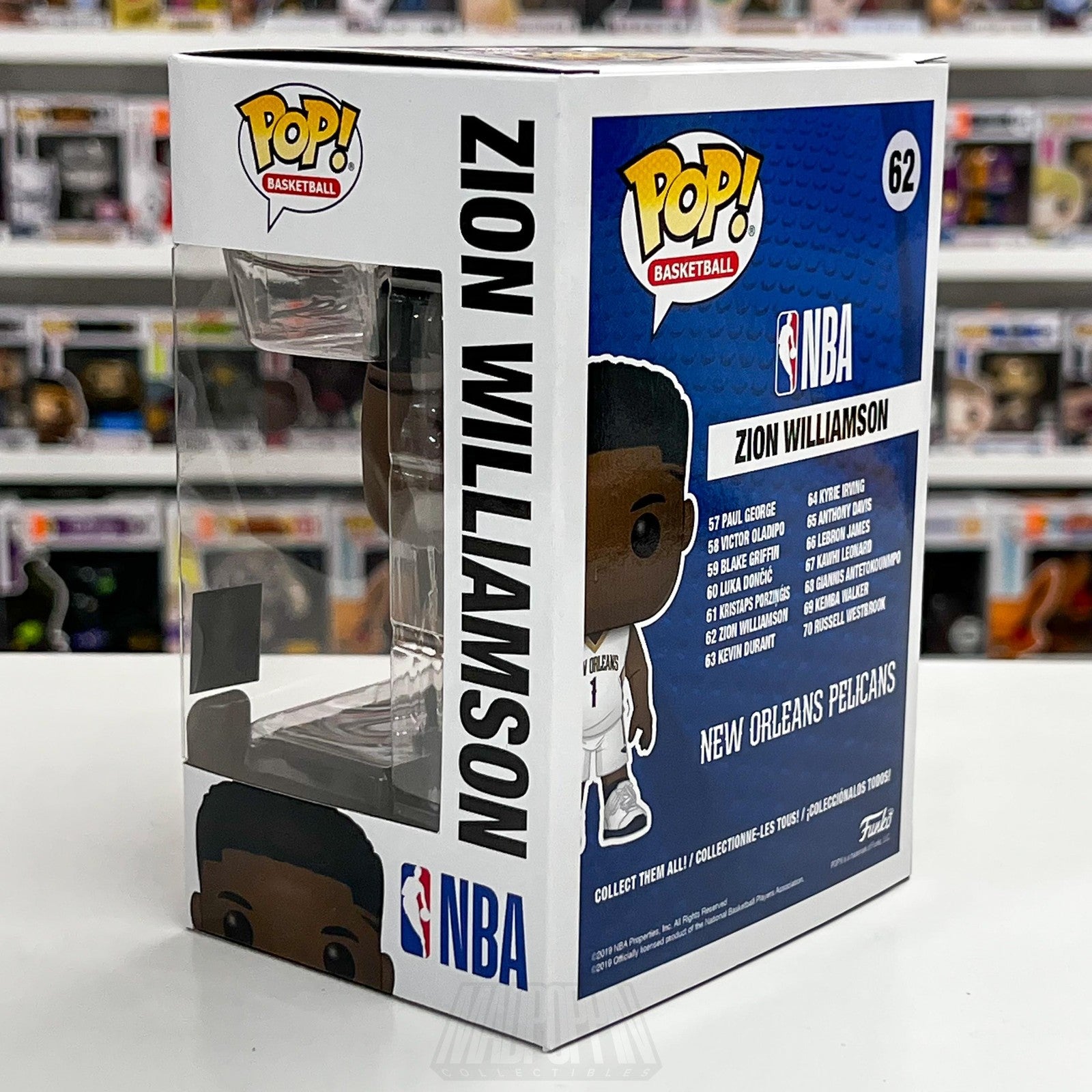 Funko Pop! NBA Zion Williamson #62 New Orleans Pelicans Vinyl Figure Collectible2