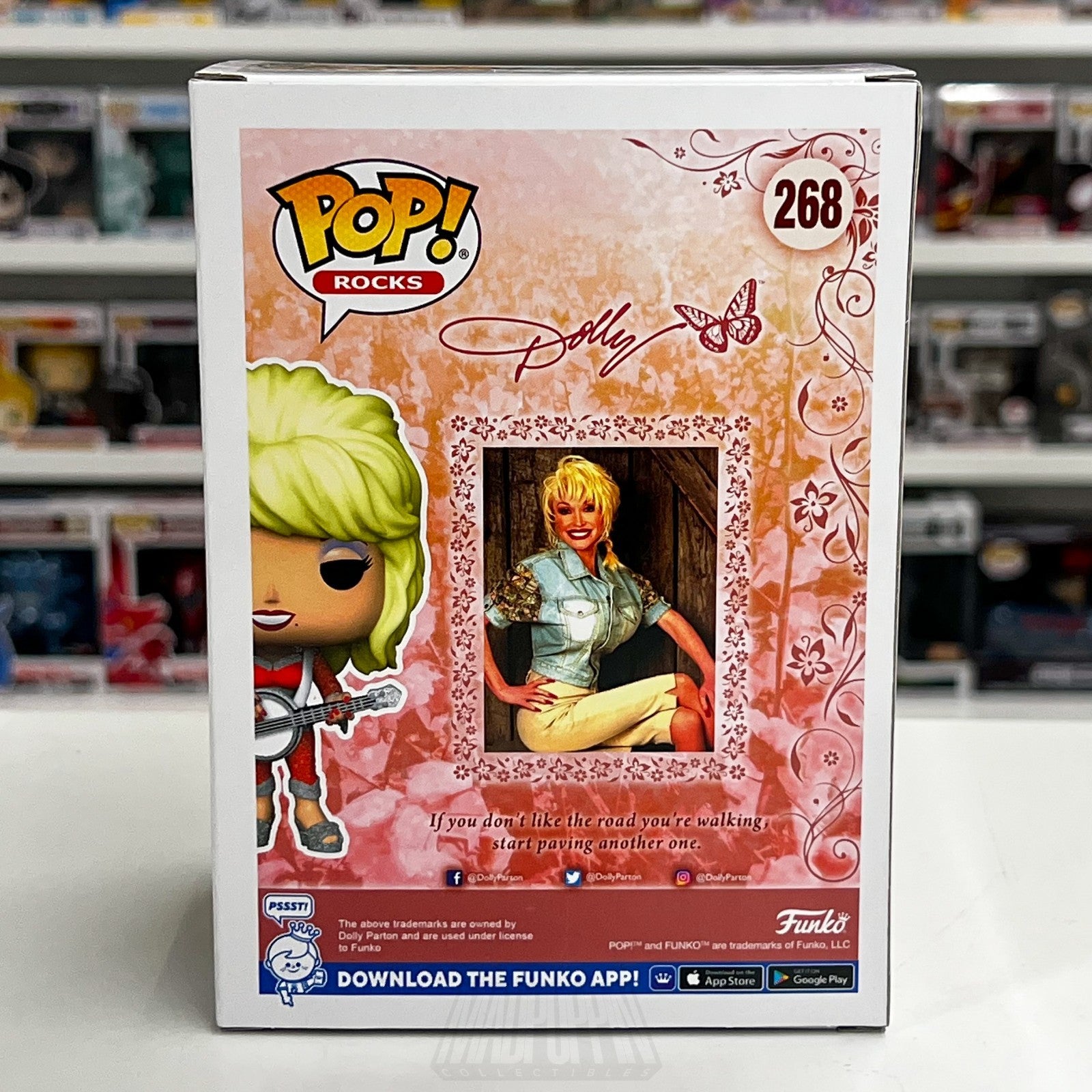 Funko Pop Rocks Dolly Parton Banjo 268 American Queen Country Singer Toy Figure3