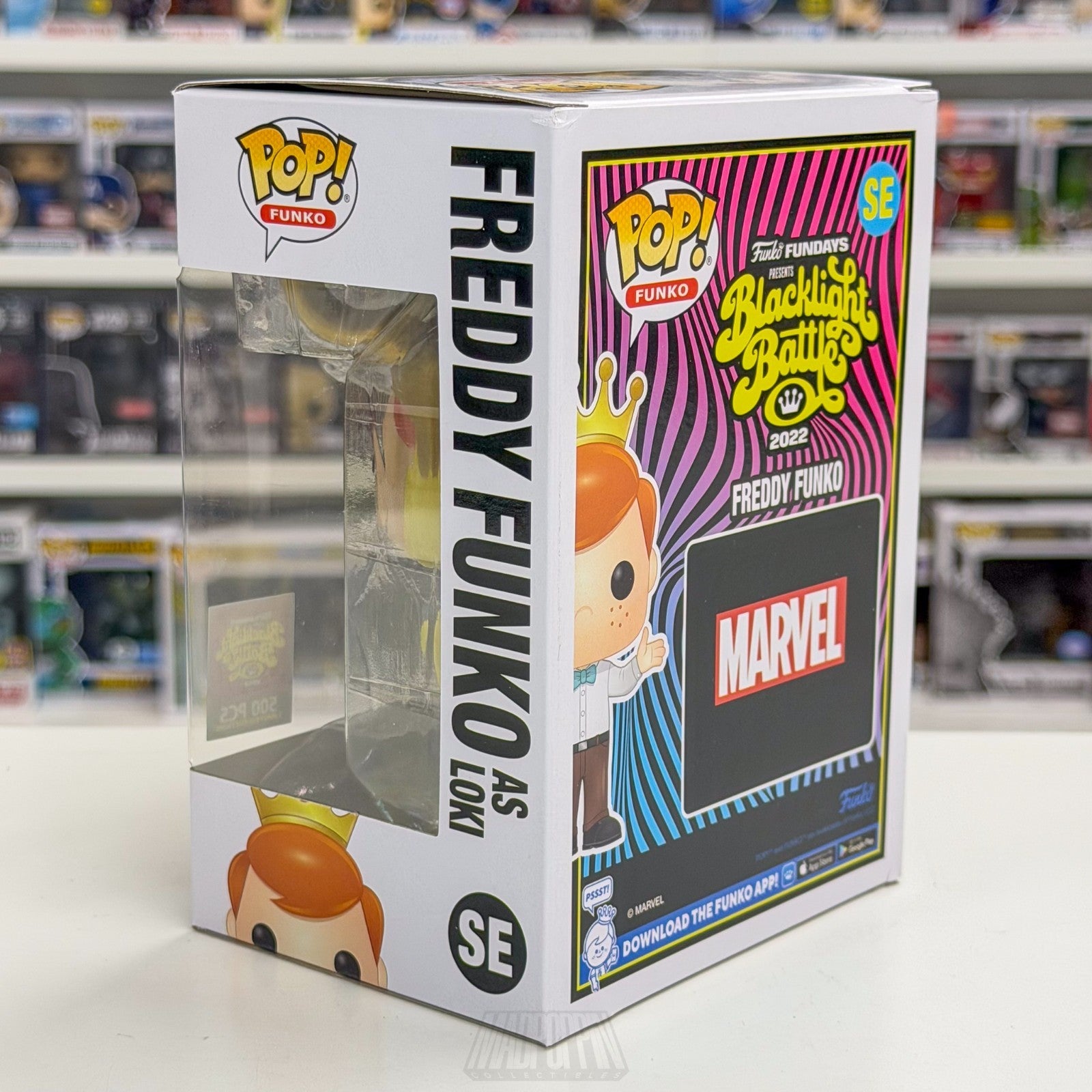 Funko Pop Fundays Blacklight Battle Freddy as Loki Metallic LE 500 PCS SE Marvel2