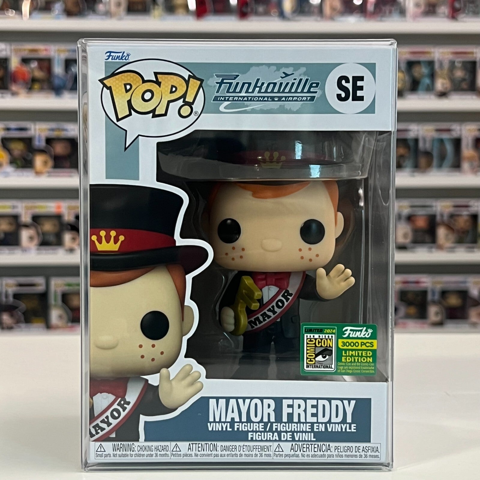 Funko Pop Funkoville International Mayor Freddy SDCC 2024 Official Sticker SE