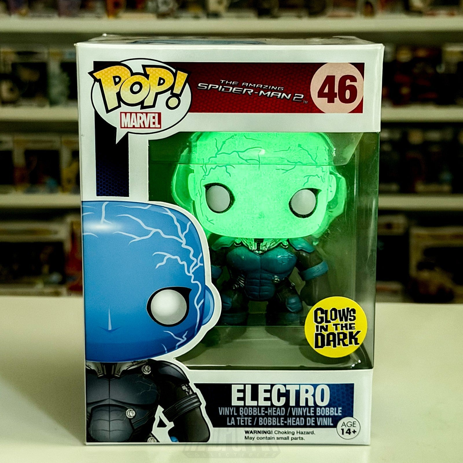 Funko Pop Marvel Amazing Spider-Man 2 Electro Glow 46 Oscorp Toy Vinyl Figure0