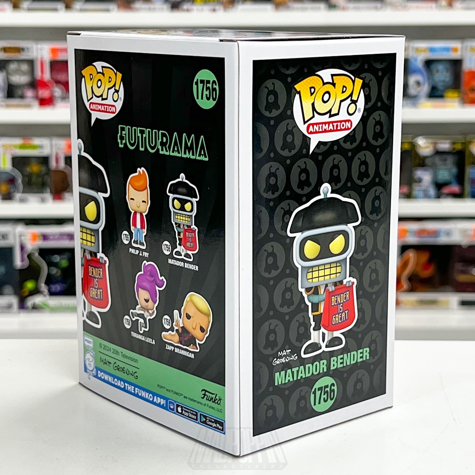 Funko Pop Animation Futurama Matador Bender 1756 Robot Droid Sci-Fi Vinyl Figure4