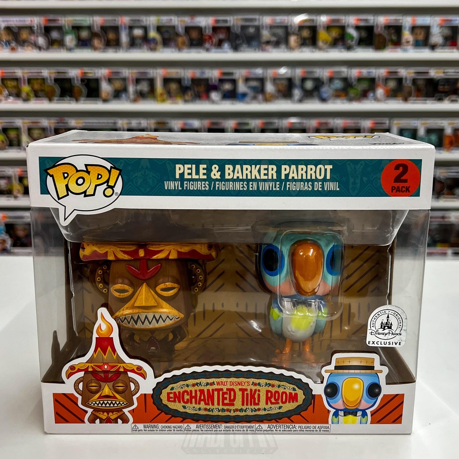 Funko Pop Disney Parks Enchanted Tiki Room Pele & Barker Parrot 2 Pack Exclusive