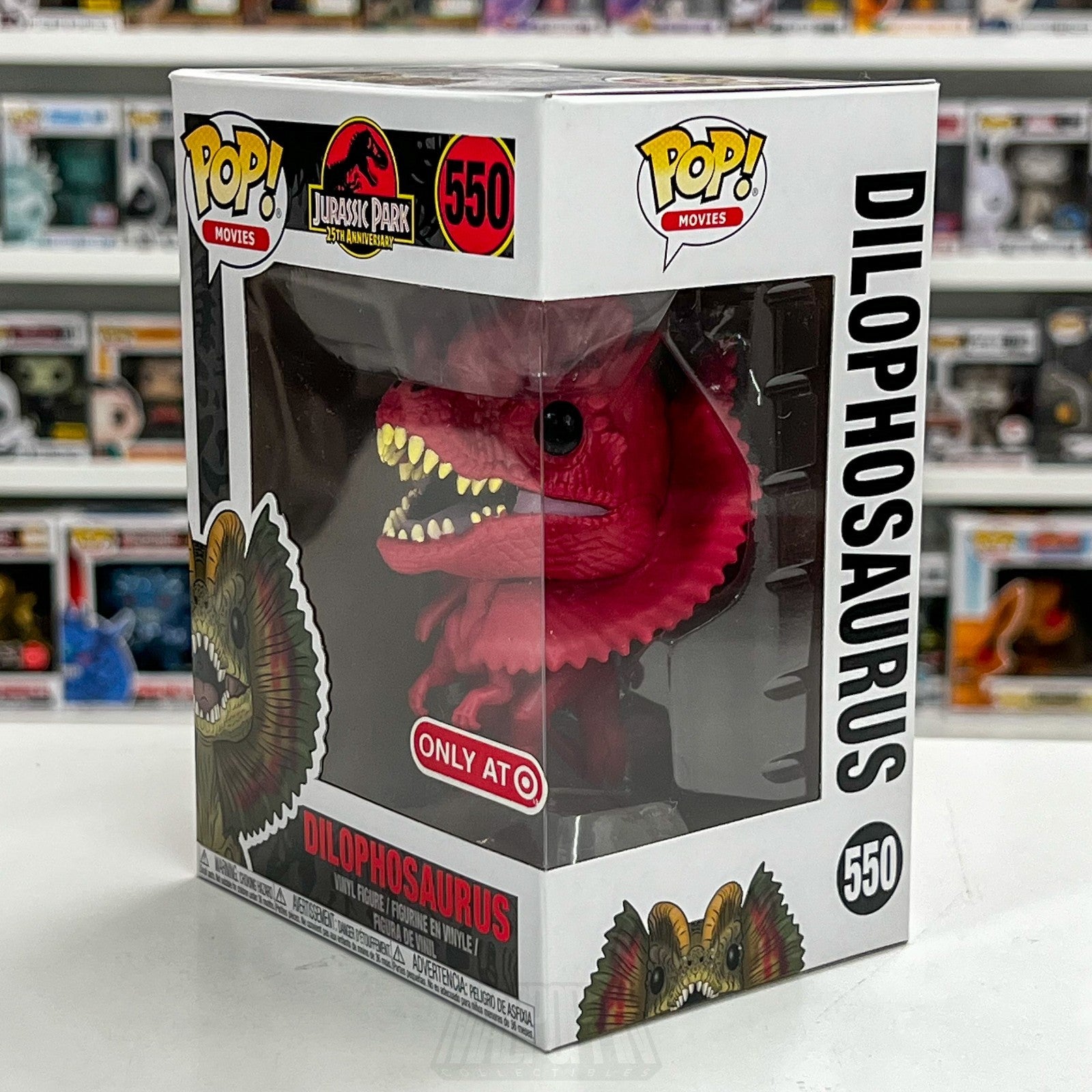 Funko Pop Movies Jurassic Park Dilophosaurus Red Target 550 Dinosaur Toy Figure1