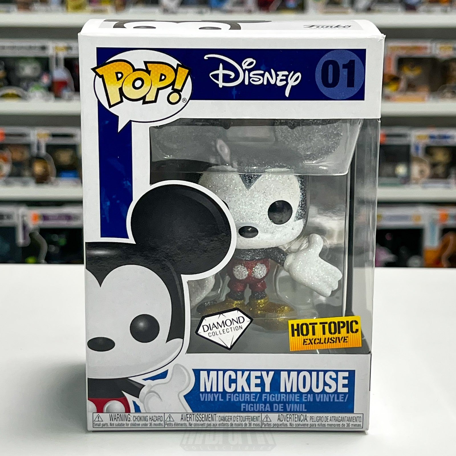 Funko Pop Disney Mickey Mouse Diamond Glitter Hot Topic 01 Walt Magic Kingdom0