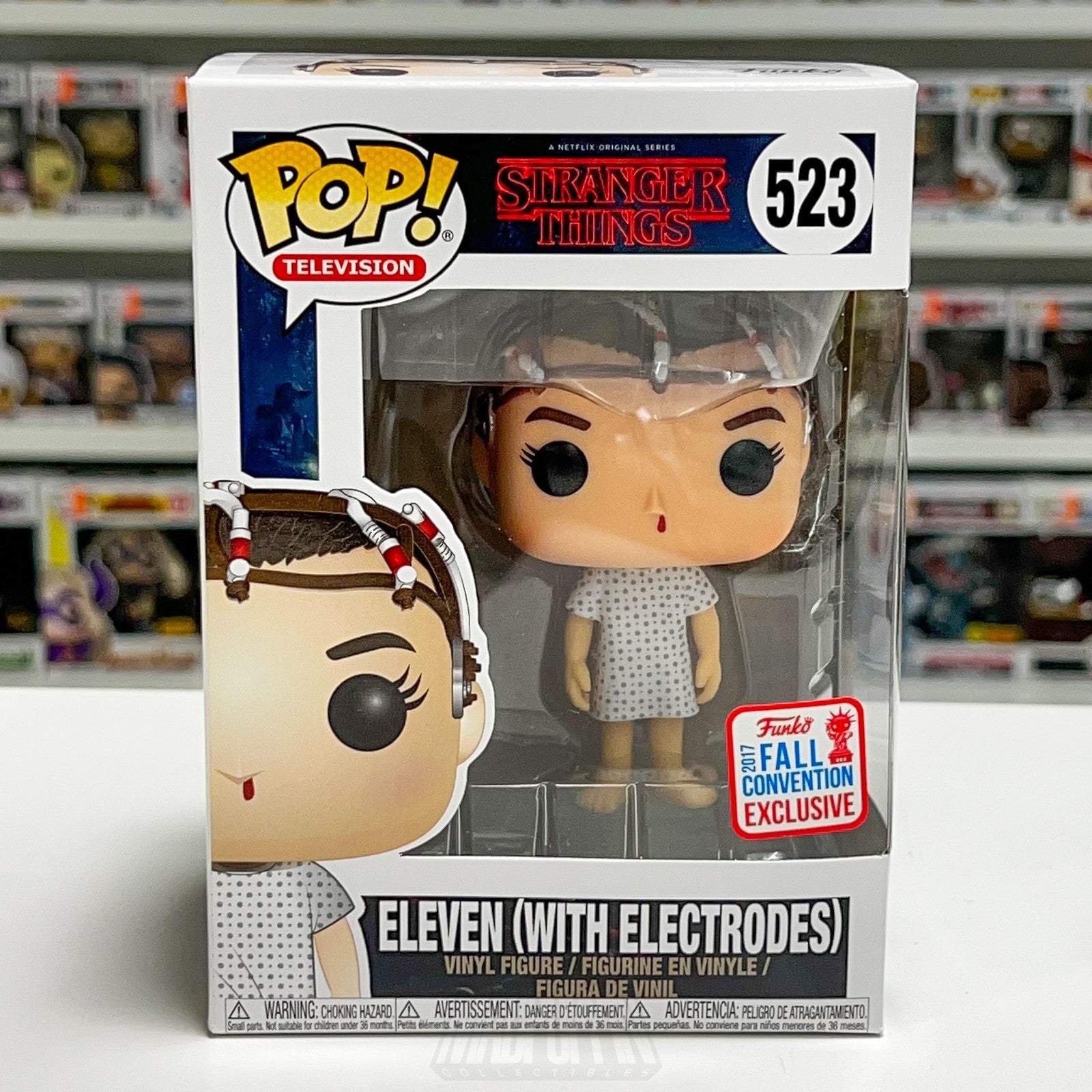 Funko Pop TV Stranger Things Eleven Electrodes 523 NYCC Fall Con Horror Netflix