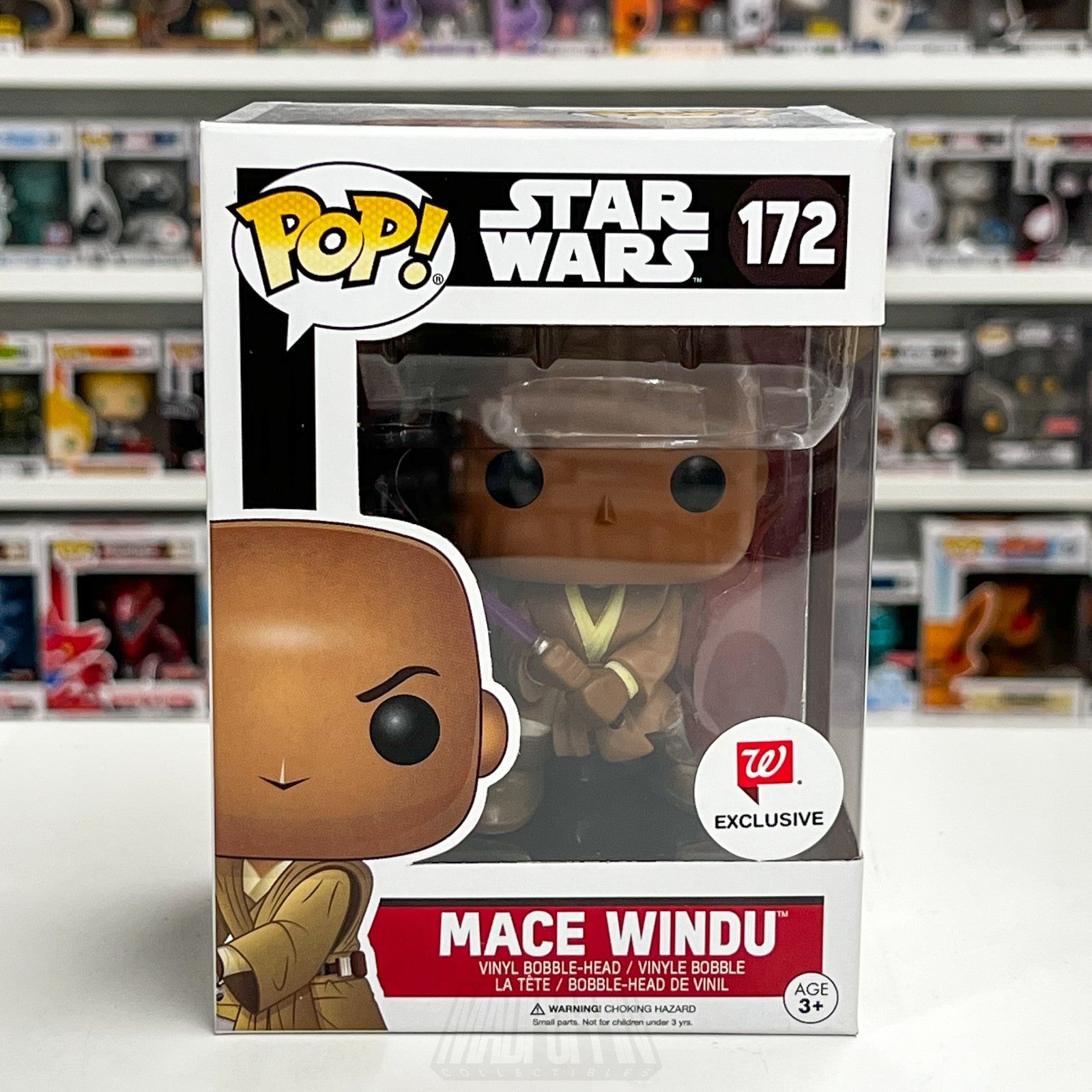 Funko Pop Star Wars Mace Windu Lightsaber Walgreens 172 Jedi Knight 2017 Figure0