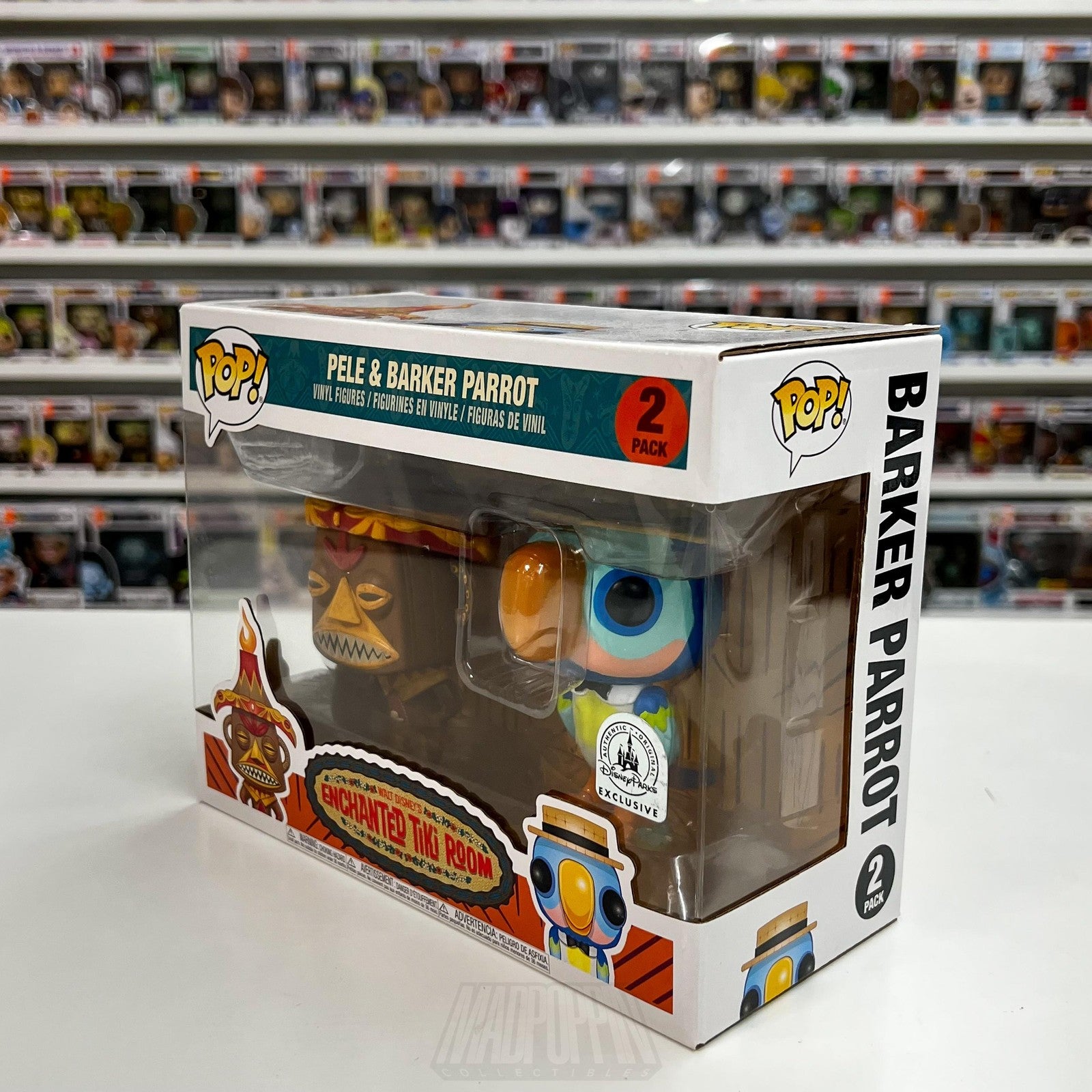 Funko Pop Disney Parks Enchanted Tiki Room Pele & Barker Parrot 2 Pack Exclusive