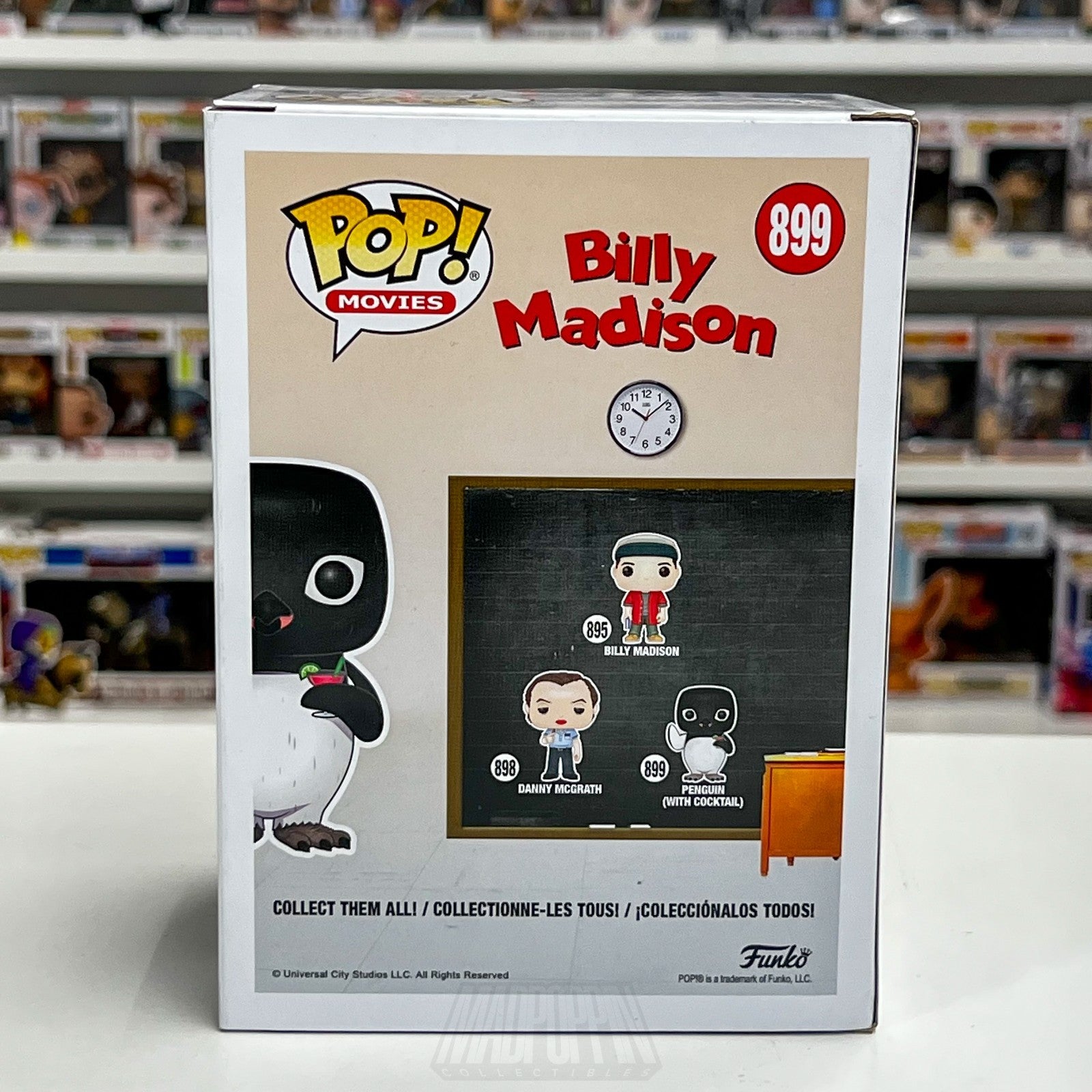 Funko Pop Movies Billy Madison Penguin w/Cocktail Hot Topic Flocked 899 Figure3