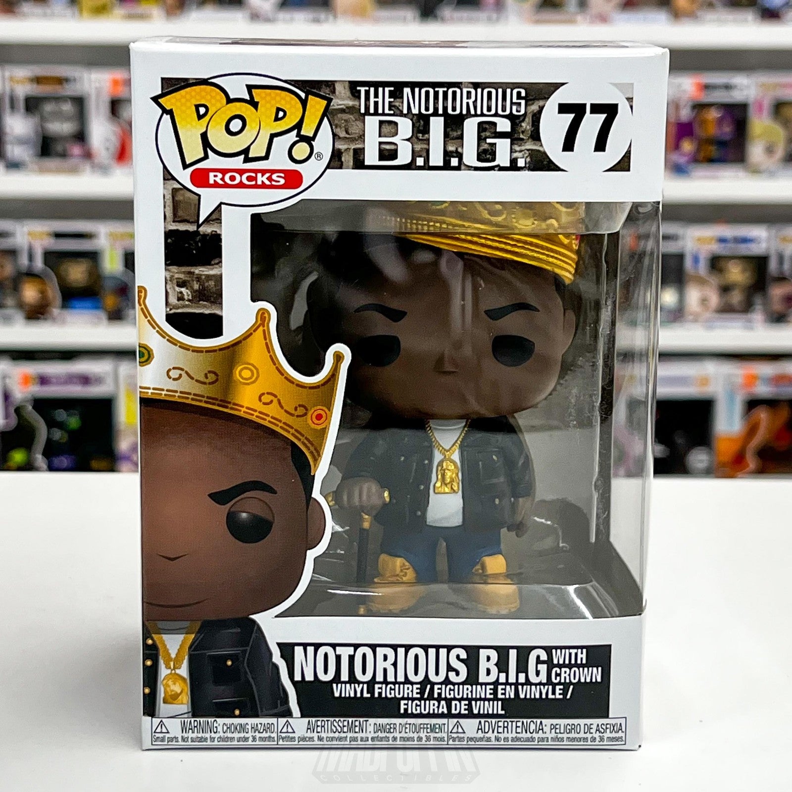 Funko Pop! Rocks The Notorious B.I.G. #77 With Crown Vinyl Figure Collectible0
