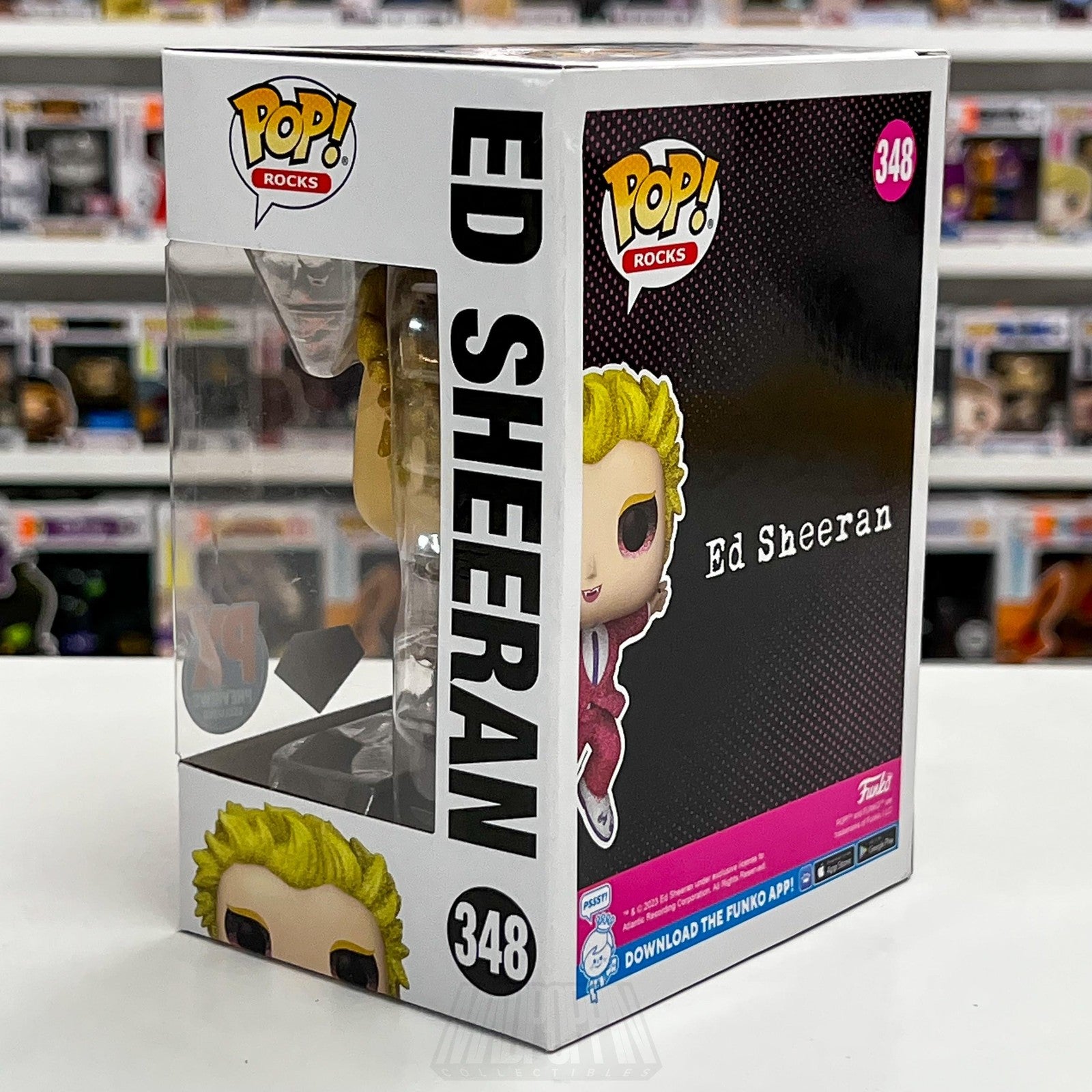 Funko Pop Rocks Ed Sheeran 348 Diamond Collection PX Previews Exclusive Glitter2