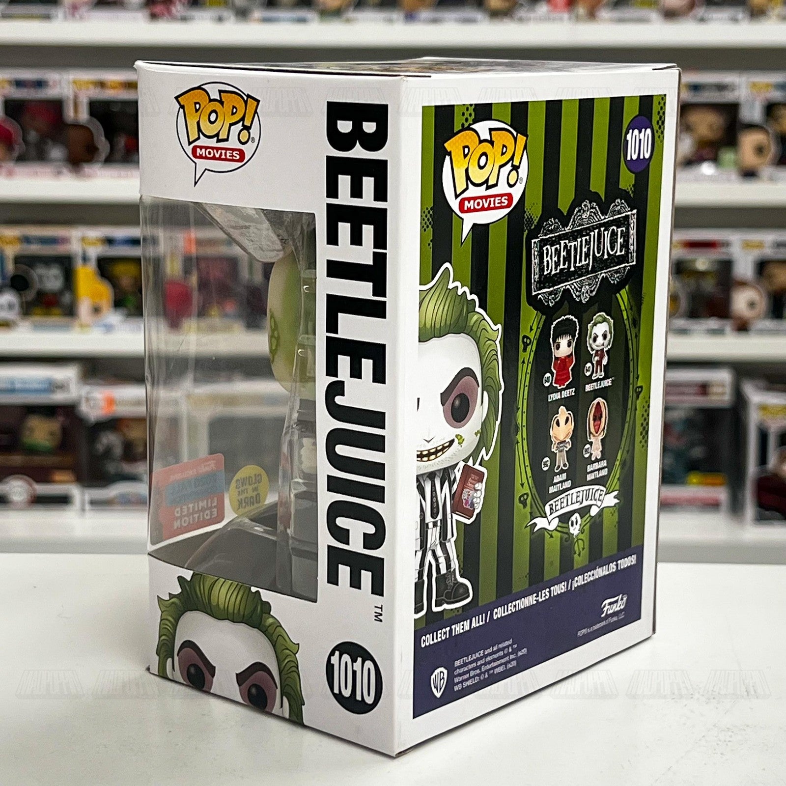 Funko Pop Beetlejuice 1010 Glow in the Dark Fall Convention Exclusive Vinyl