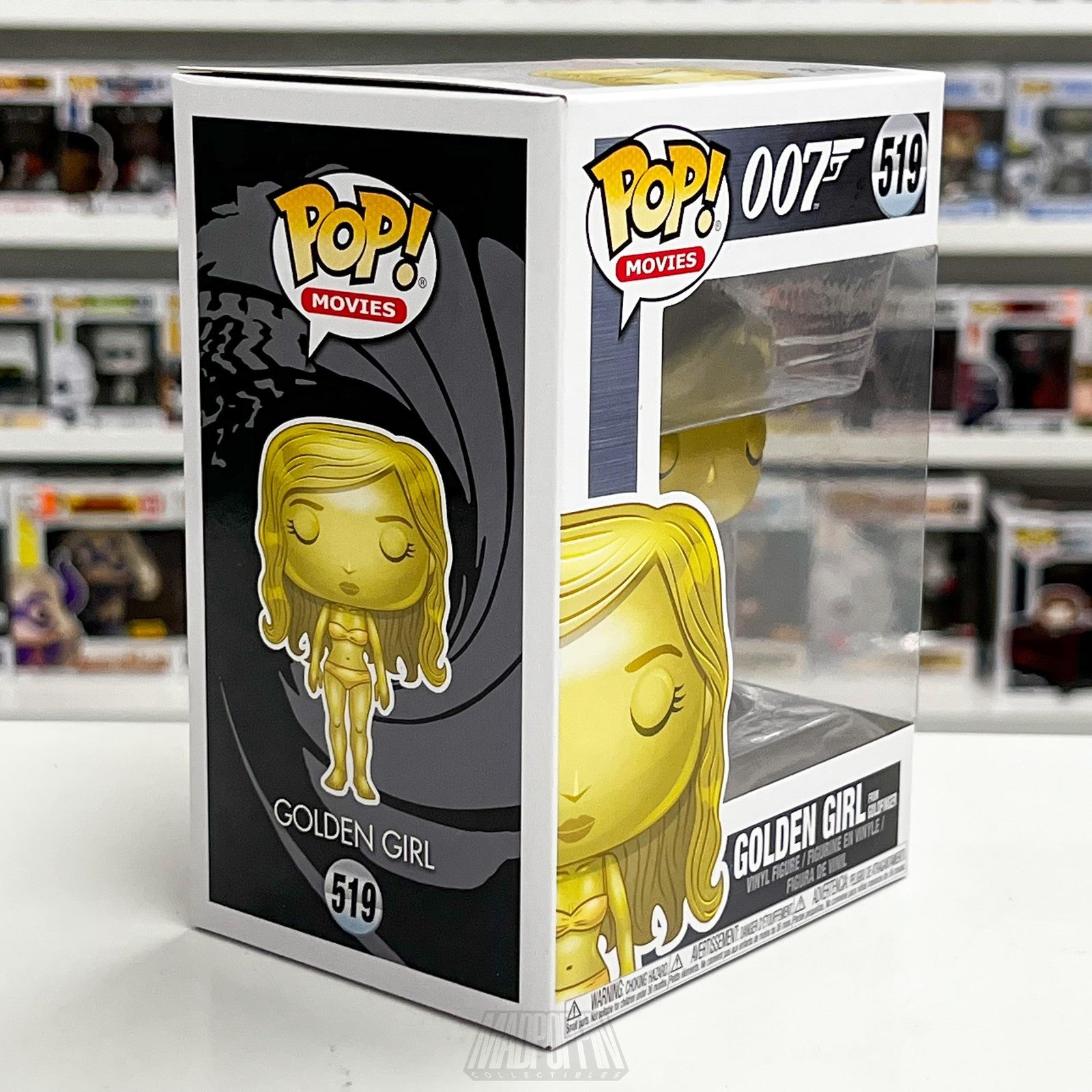 Funko Pop Movies 007 Golden Girl #519 James Bond Goldfinger Vinyl Figure New