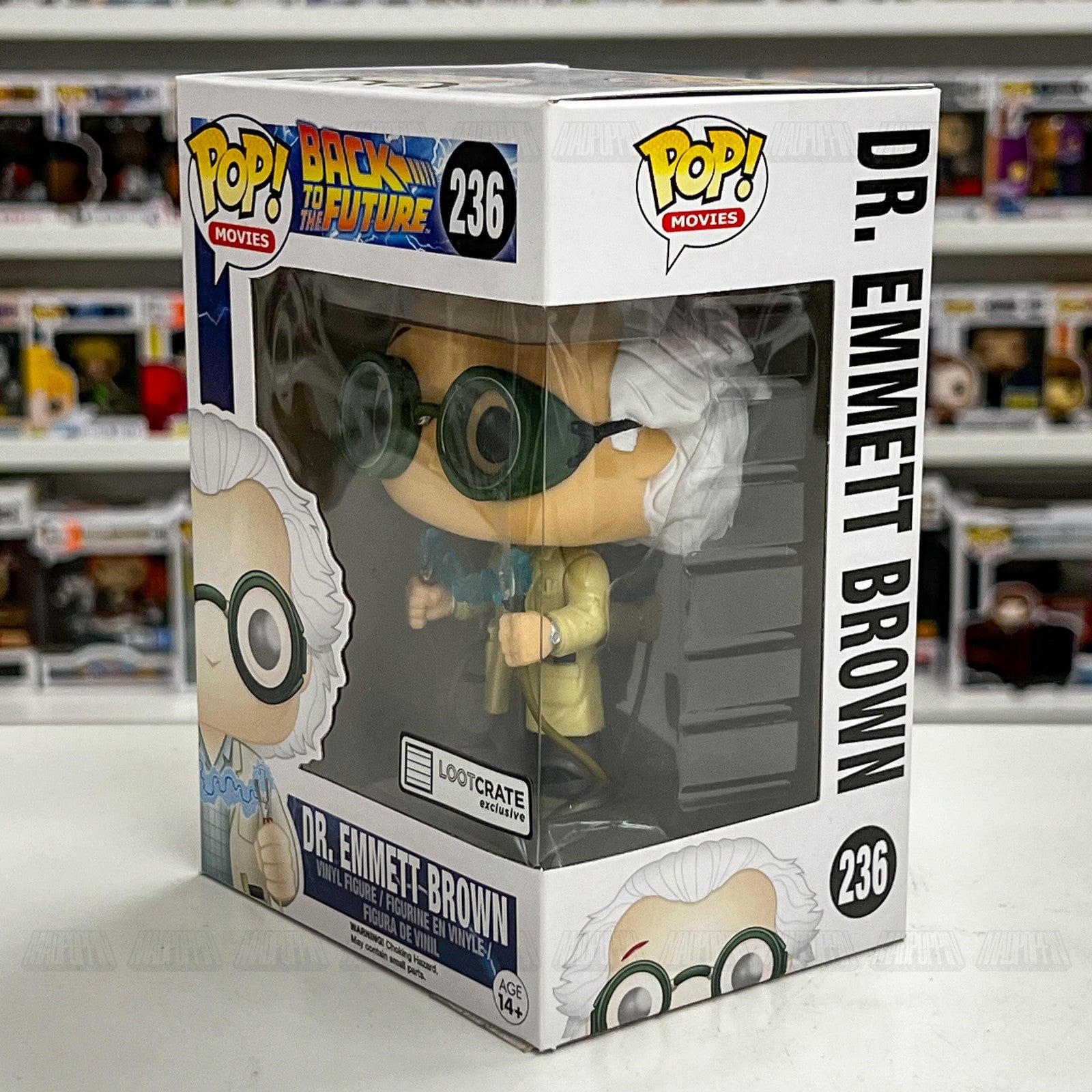 Funko Pop Movies Dr Emmett Brown 236 Back to the Future Loot Crate Exclusive NIB
