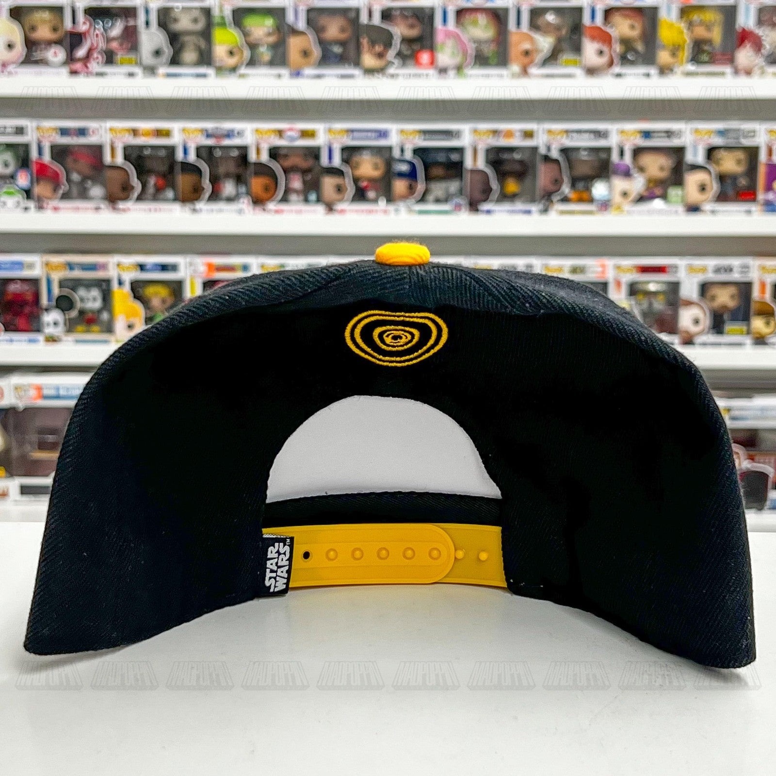Star Wars Hat Cap Snap Back Black Yellow Programmed For Etiquette Funko Mens
