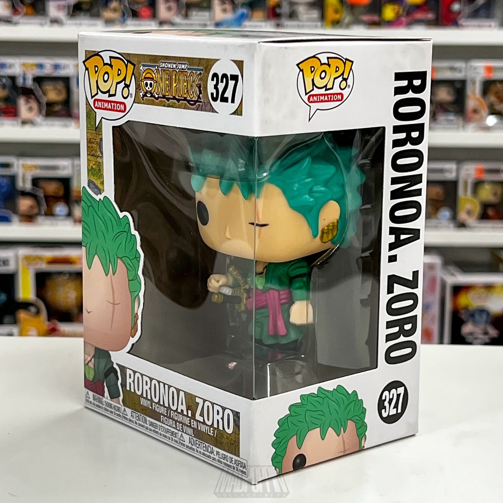 Funko Pop Animation One Piece Roronoa Zoro Vinyl Figure #327 New Collectible Box