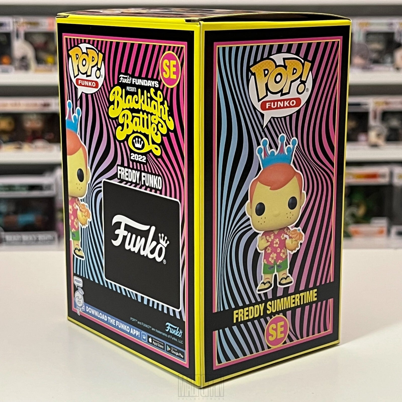 Funko Pop Freddy Summertime Fundays Blacklight Battle 2022 LE 500 Pieces SE