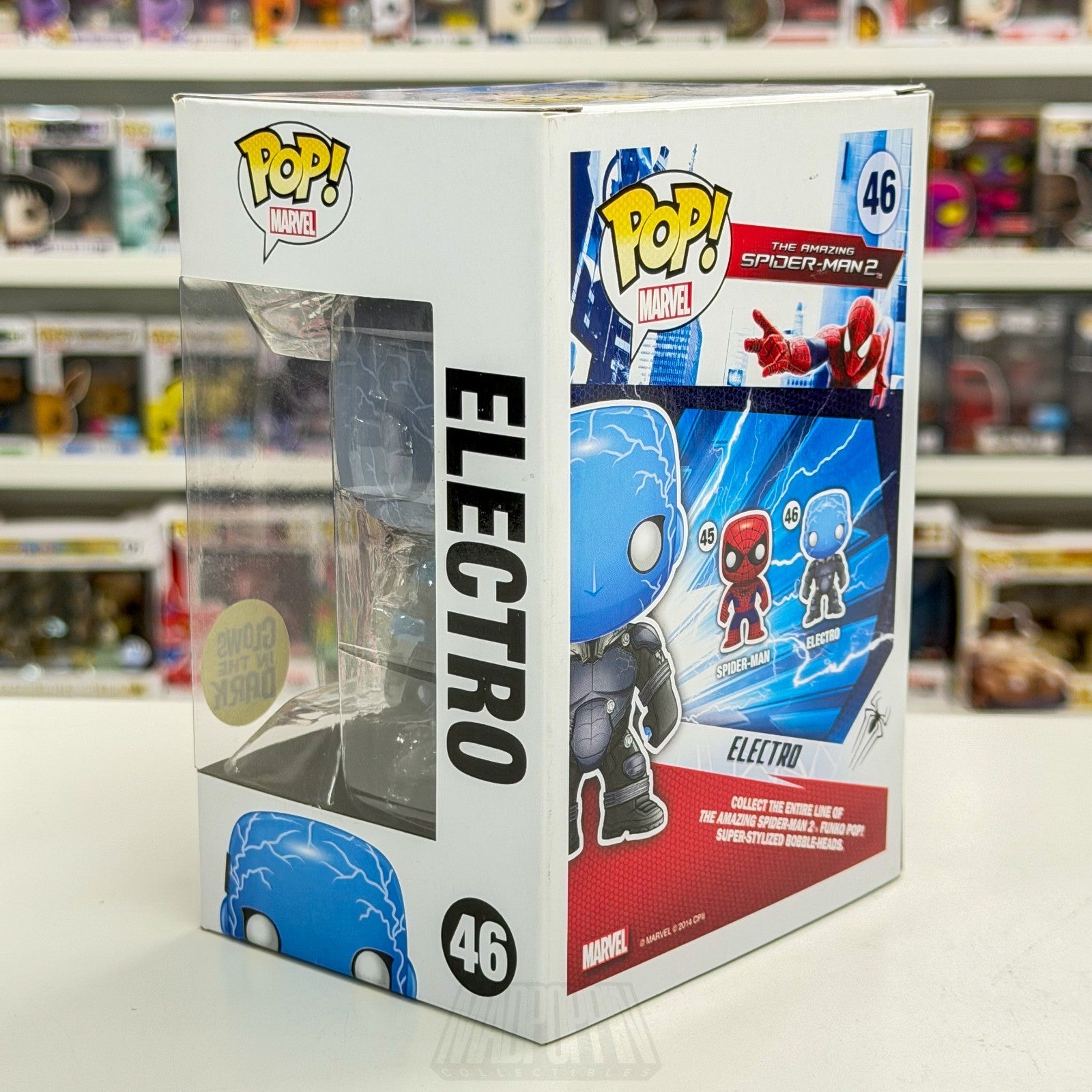 Funko Pop Marvel Amazing Spider-Man 2 Electro Glow 46 Oscorp Toy Vinyl Figure3