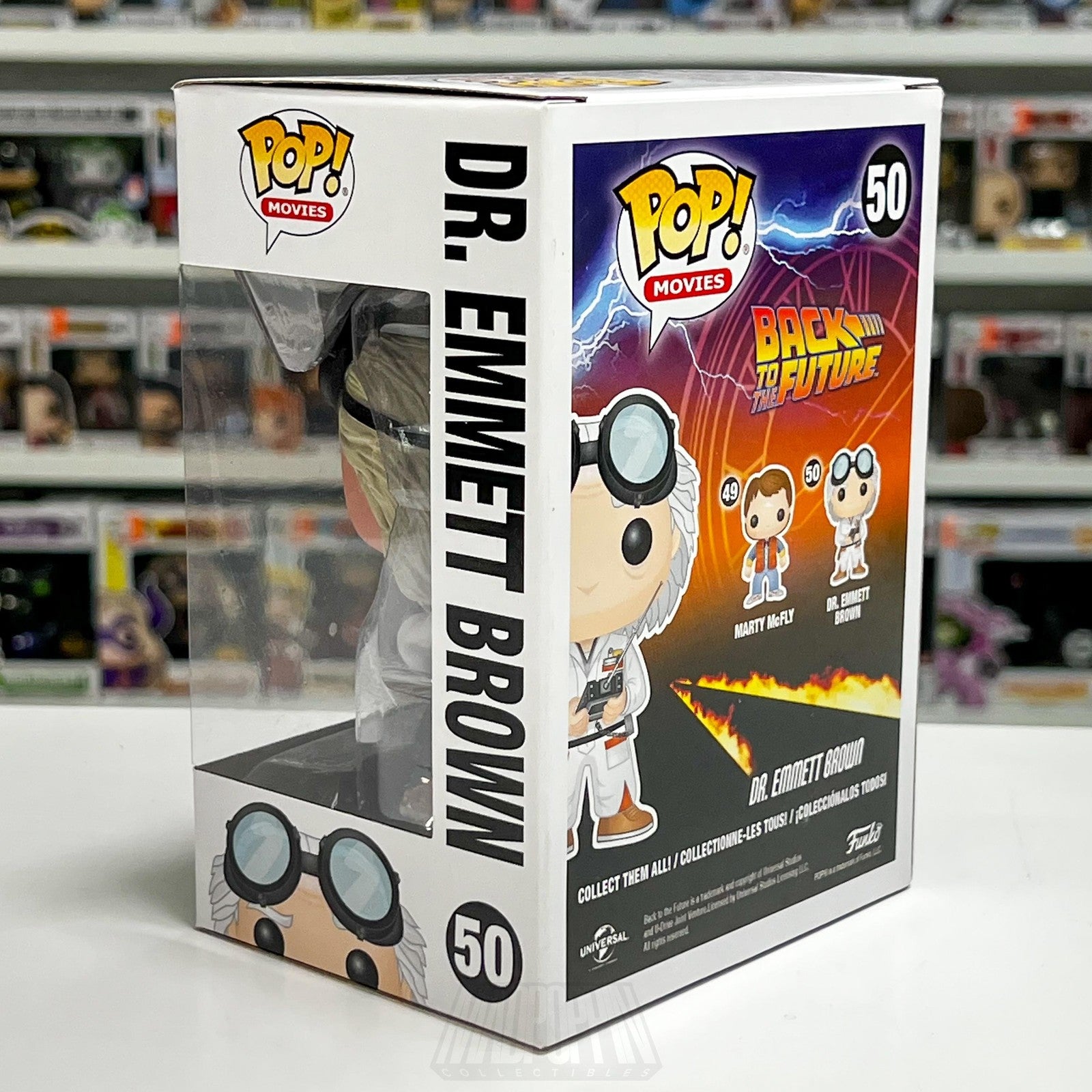 Funko Pop Movies Back to the Future Dr. Emmett Brown #50 Vinyl Figure BTTF Toy