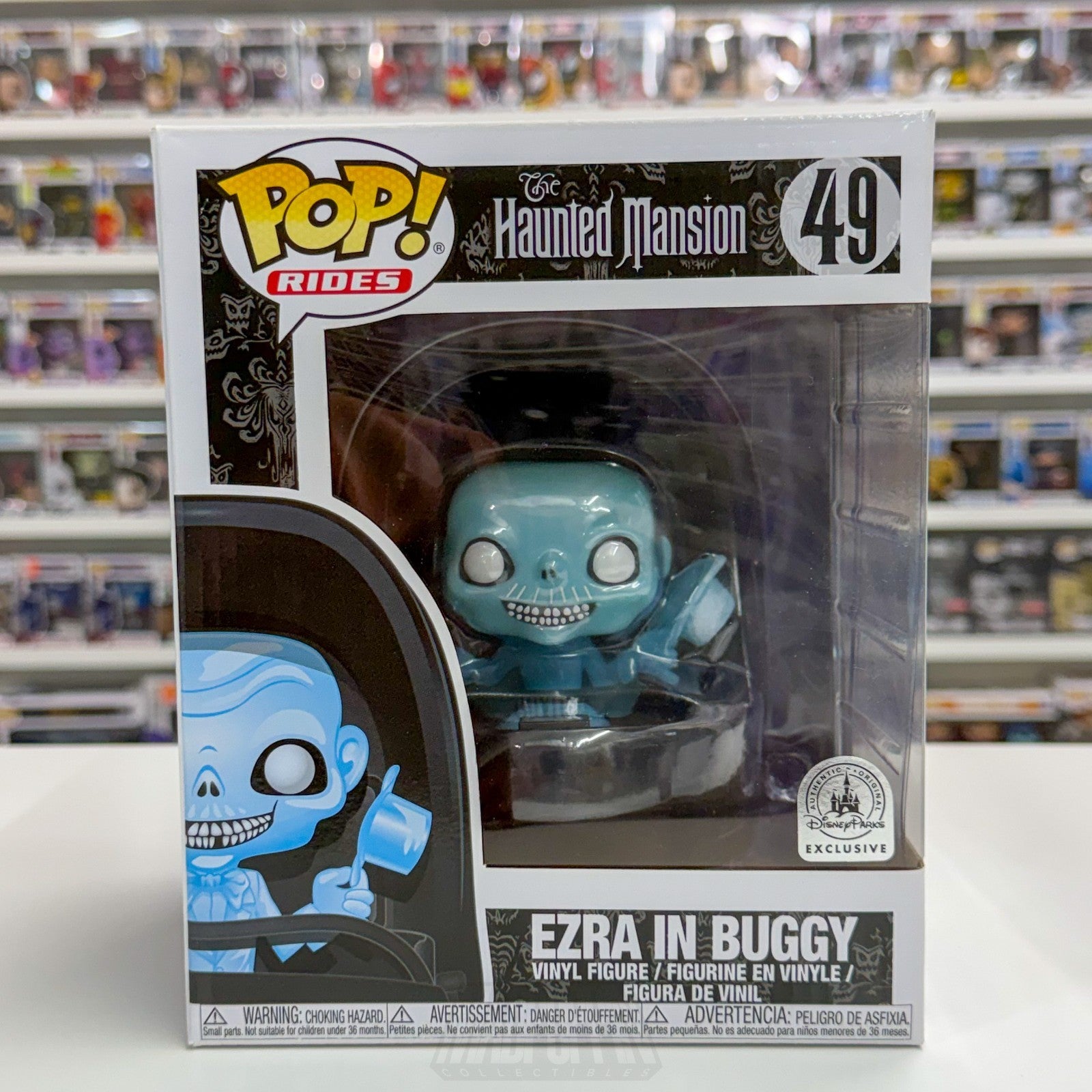 Funko Pop Rides Disney Parks Haunted Mansion Ezra In Buggy 49 Horror Toy Figure0
