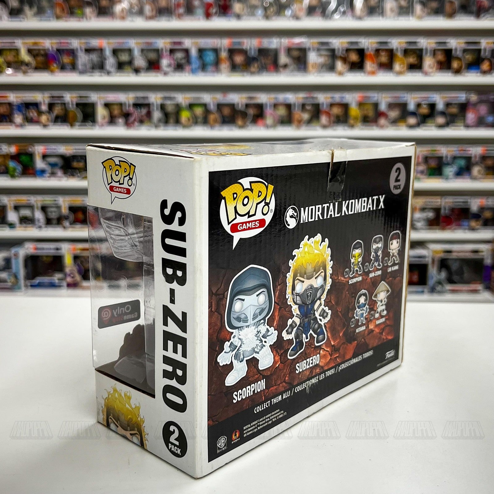 Funko Pop Games Mortal Kombat X Scorpion Sub-Zero 2 Pack GameStop Exclusive New