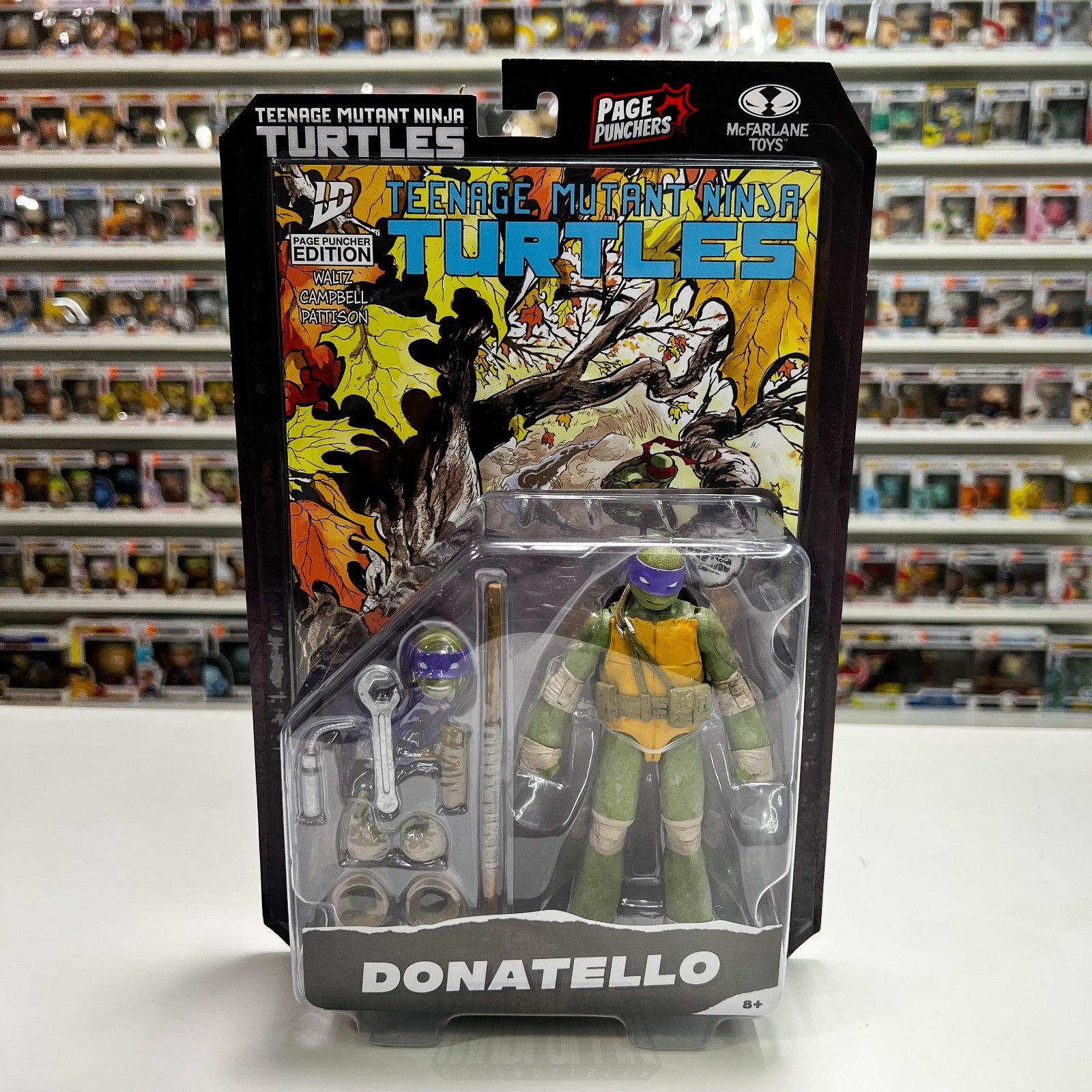 McFarlane Toys TMNT Teenage Mutant Ninja Turtles Donatello Page Punchers Micro