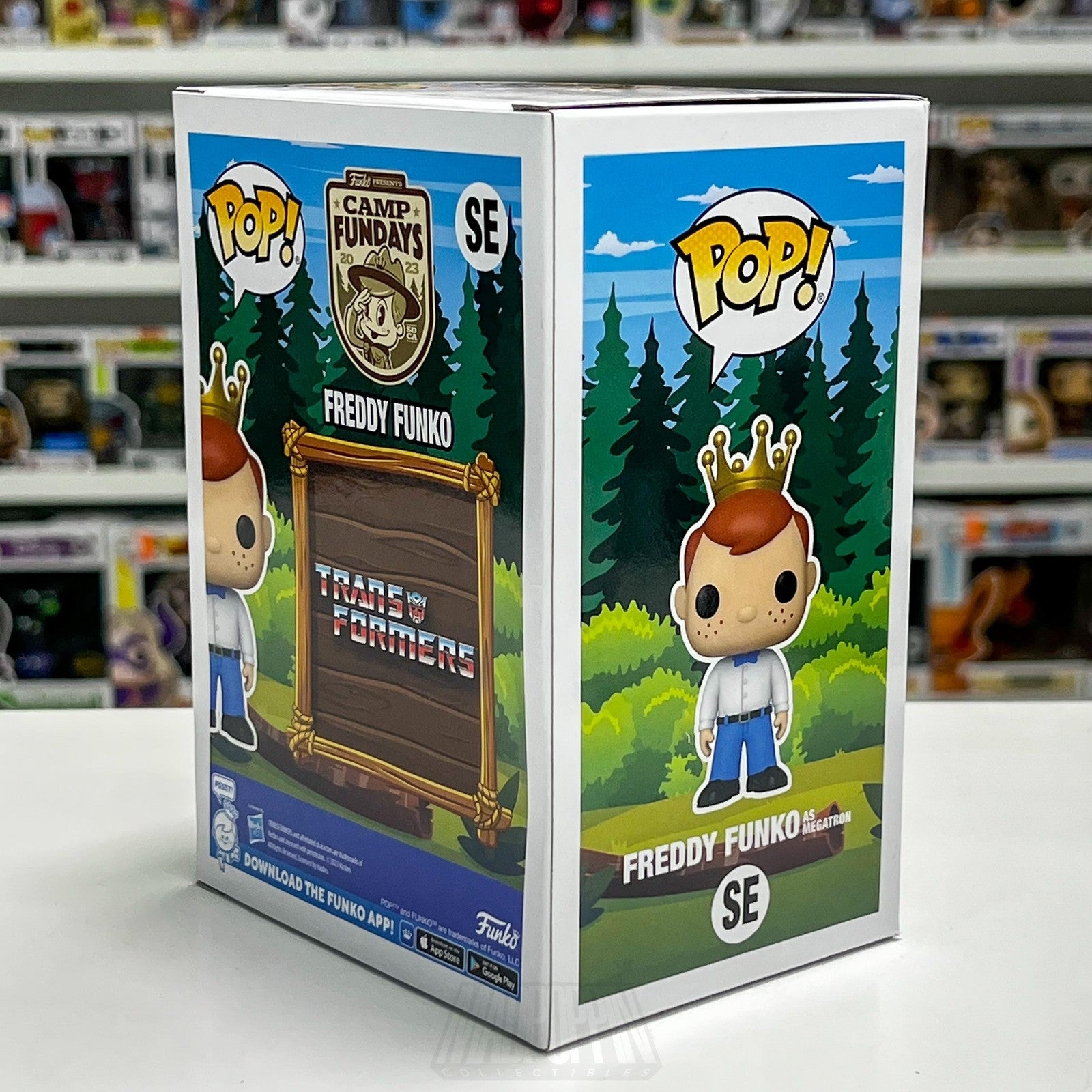 Funko Pop Freddy as Megatron Metallic Camp Fundays 500 PCS Transformers Cartoons