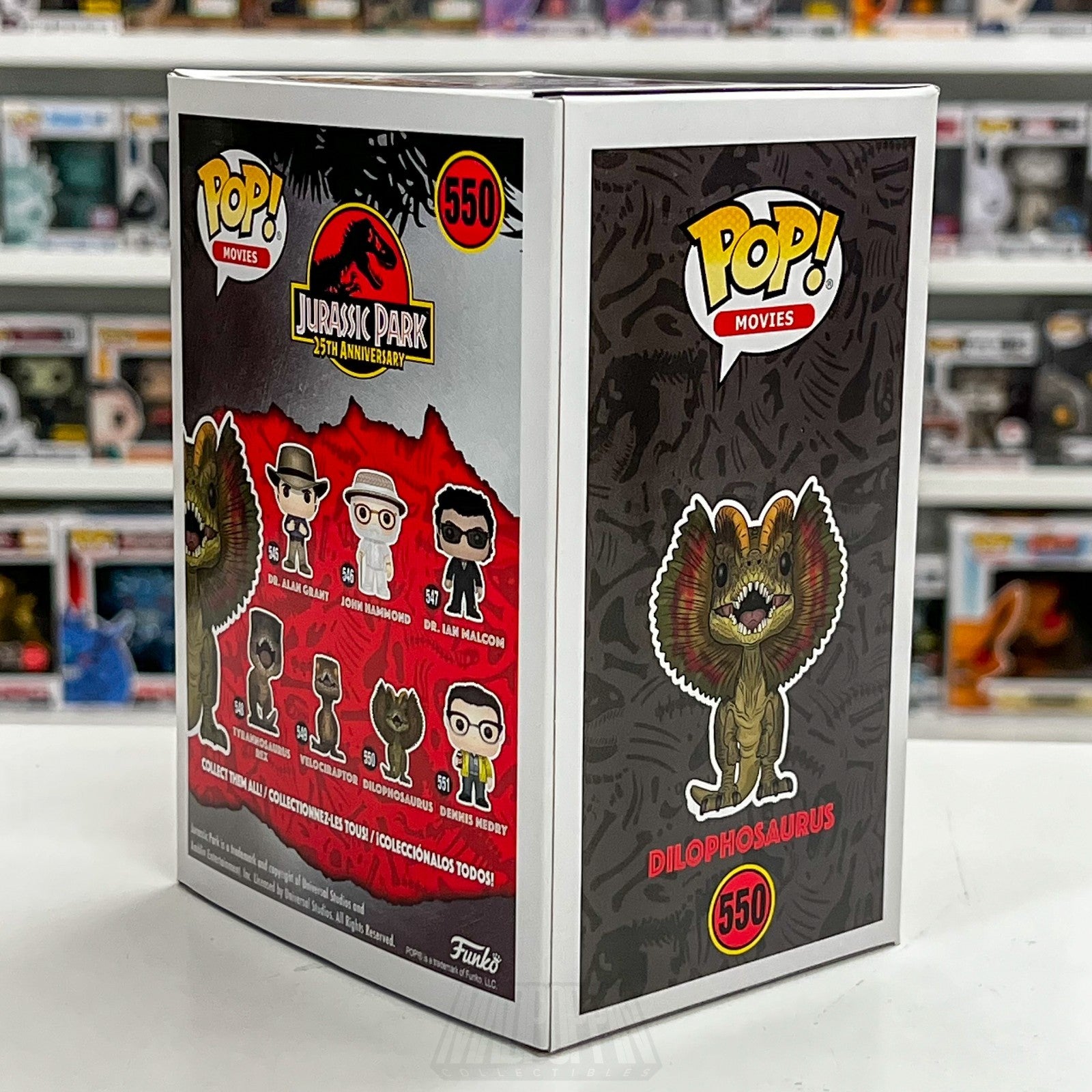 Funko Pop Movies Jurassic Park Dilophosaurus Chase Frill Tucked Down 550 Figure4