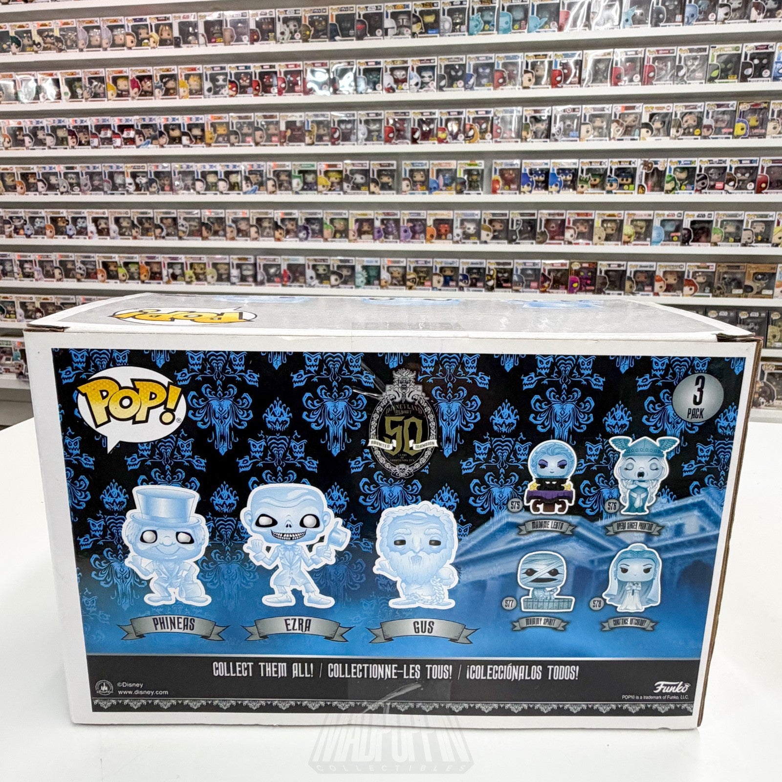 Funko Pop Disney Haunted Mansion Phineas Ezra Gus Chrome Target 3 Pack Figure3