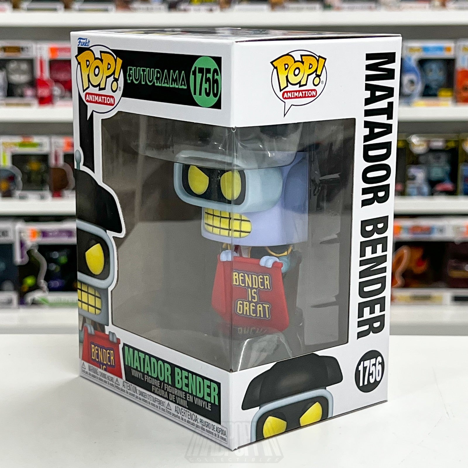 Funko Pop Animation Futurama Matador Bender 1756 Robot Droid Sci-Fi Vinyl Figure1
