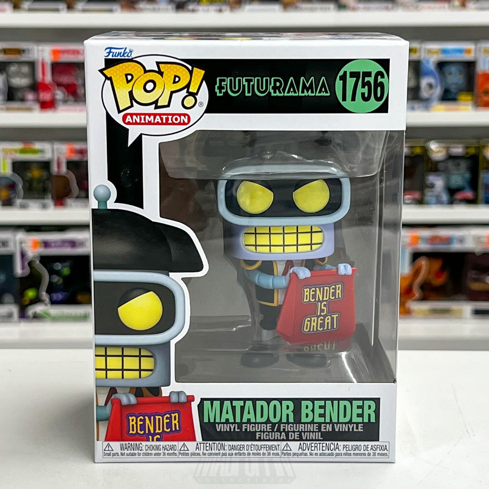 Funko Pop Animation Futurama Matador Bender 1756 Robot Droid Sci-Fi Vinyl Figure0