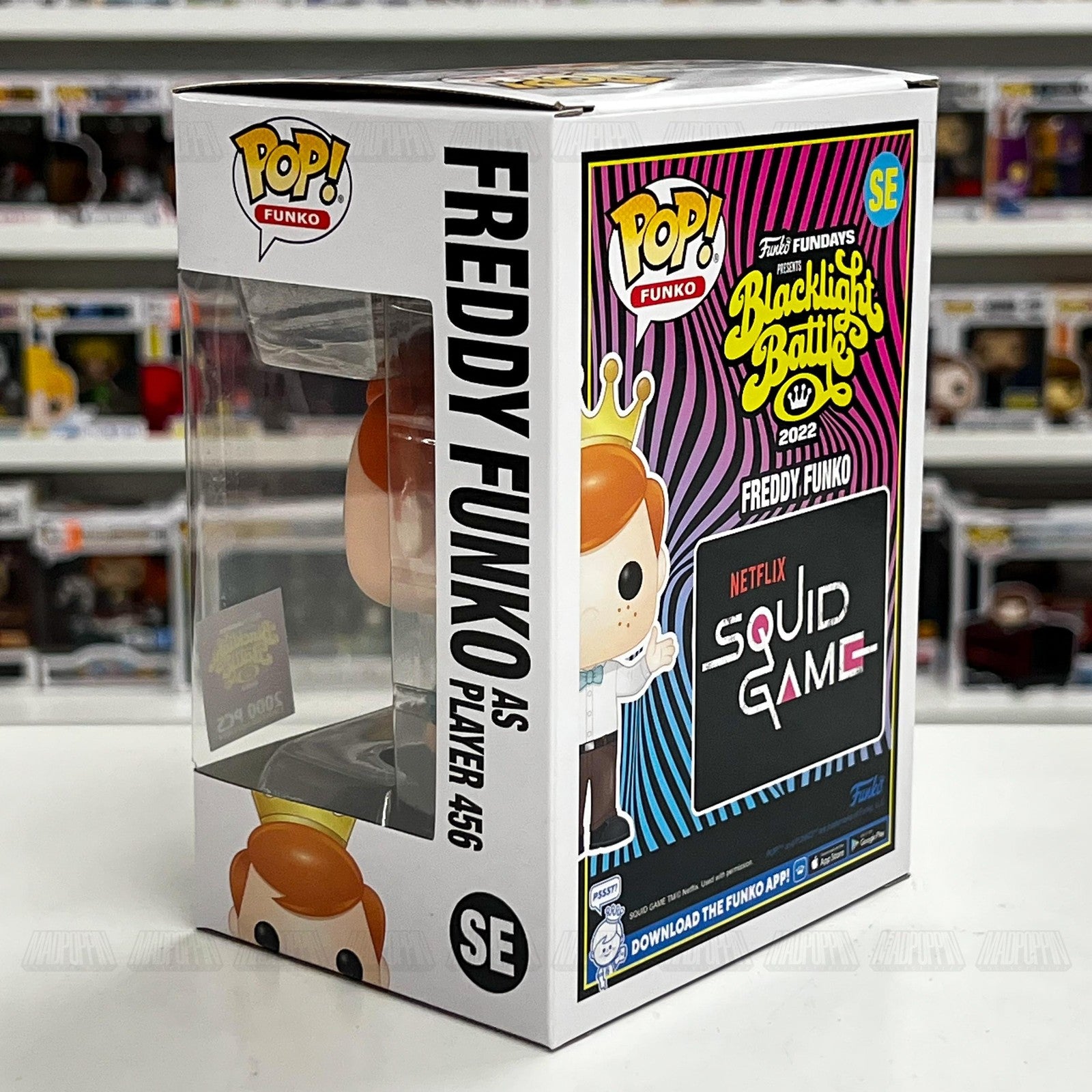 Funko Pop Freddy Funko Player 456 Squid Game SE Blacklight Battle 2022 2000 PCS