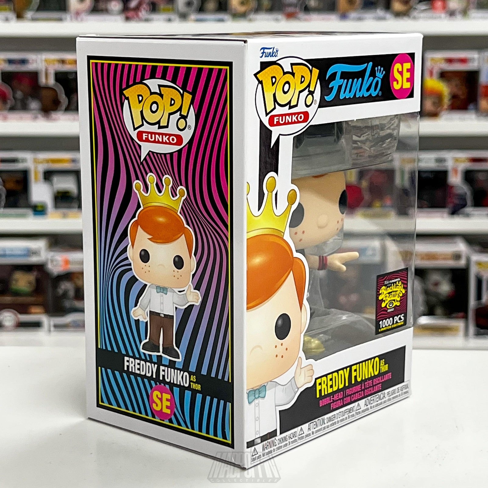 Freddy Funko as Thor Pop! Fundays 2022 Blacklight Battle SE Marvel Metallic 1000