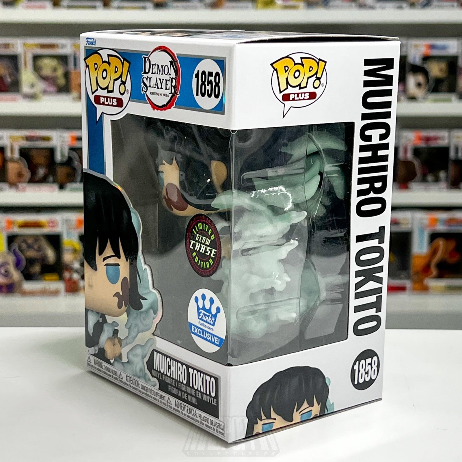 Funko Pop Plus Demon Slayer Muichiro Tokito 1858 GITD Chase Funko Exclusive