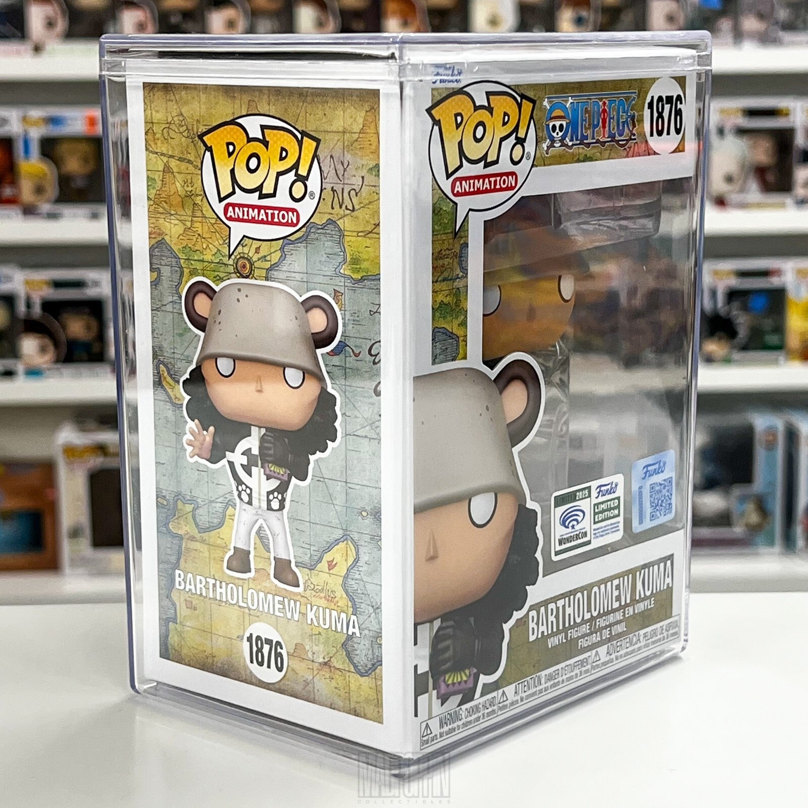 Funko Pop Anime One Piece Bartholomew Kuma WonderCon 2025 Official Sticker 1876