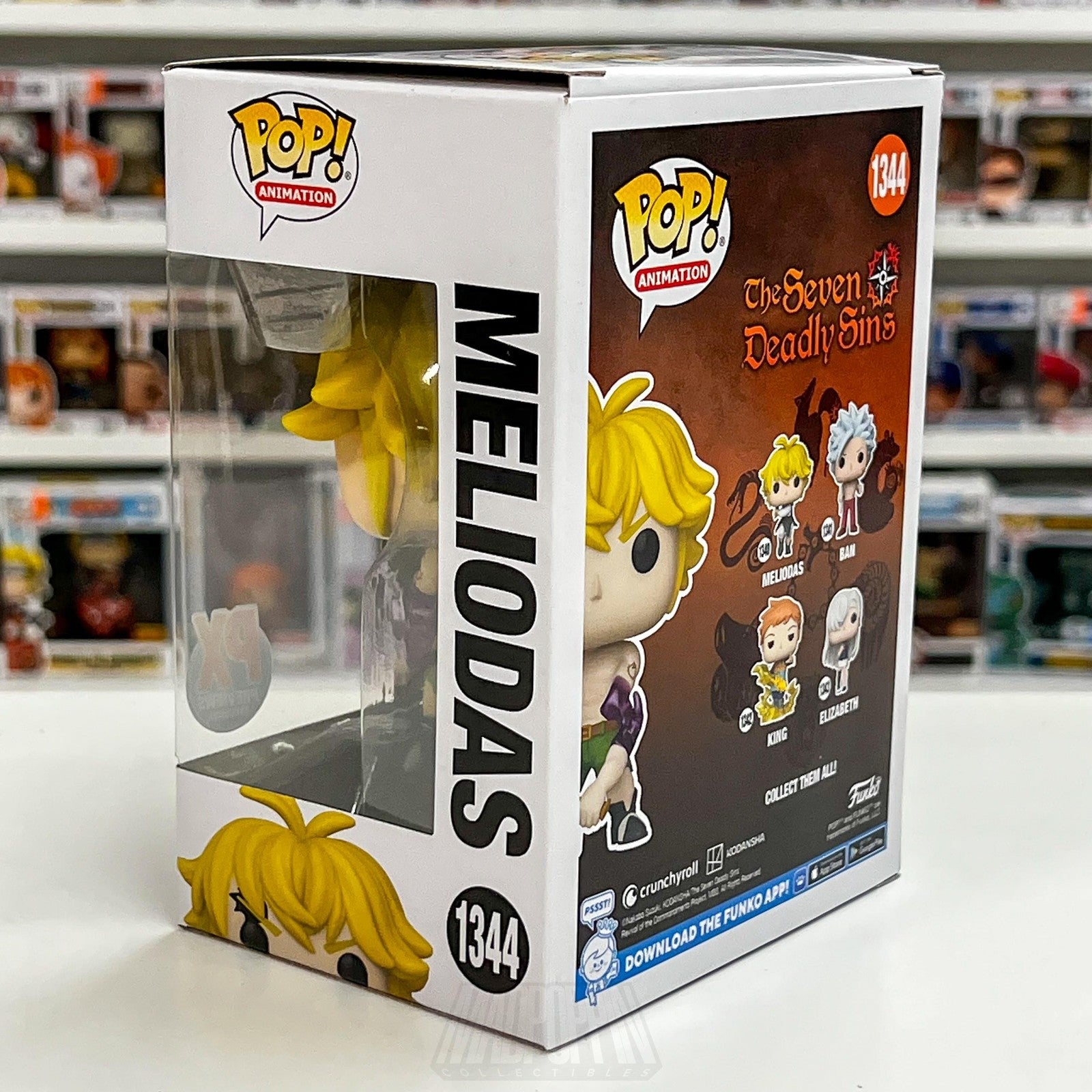 Funko Pop Animation Seven Deadly Sins Meliodas 1344 PX Previews Vinyl Anime Toys