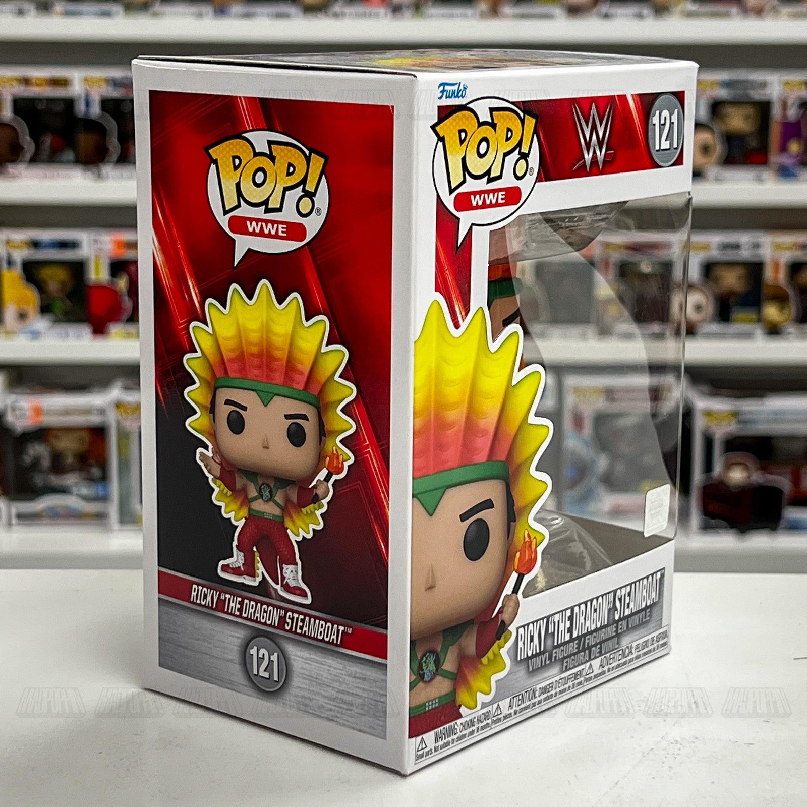Funko Pop WWE Ricky The Dragon Steamboat 121 Vinyl Figure New Wrestling