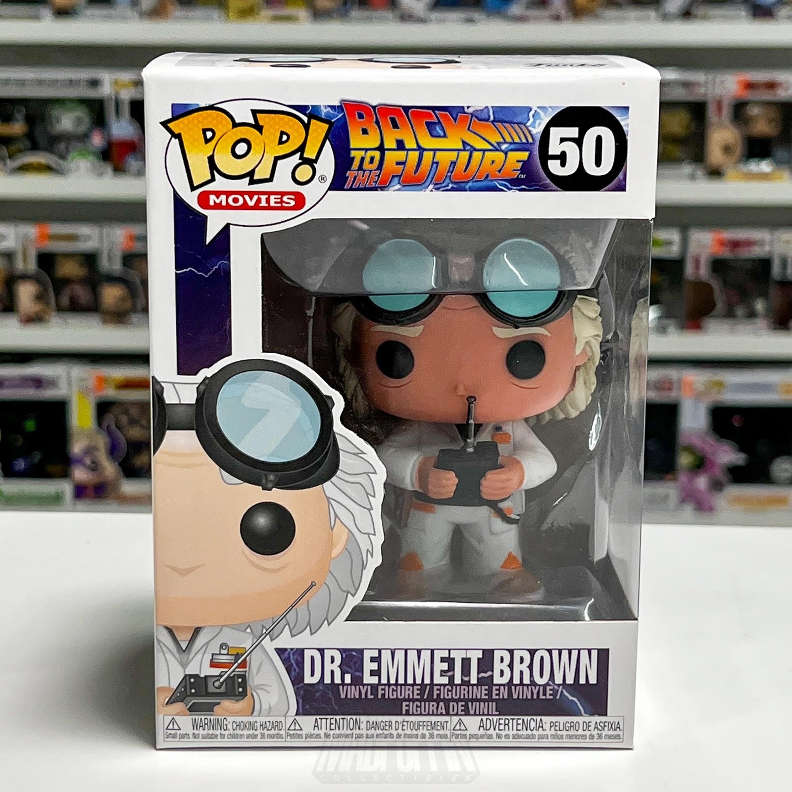 Funko Pop Movies Back to the Future Dr. Emmett Brown #50 Vinyl Figure BTTF Toy