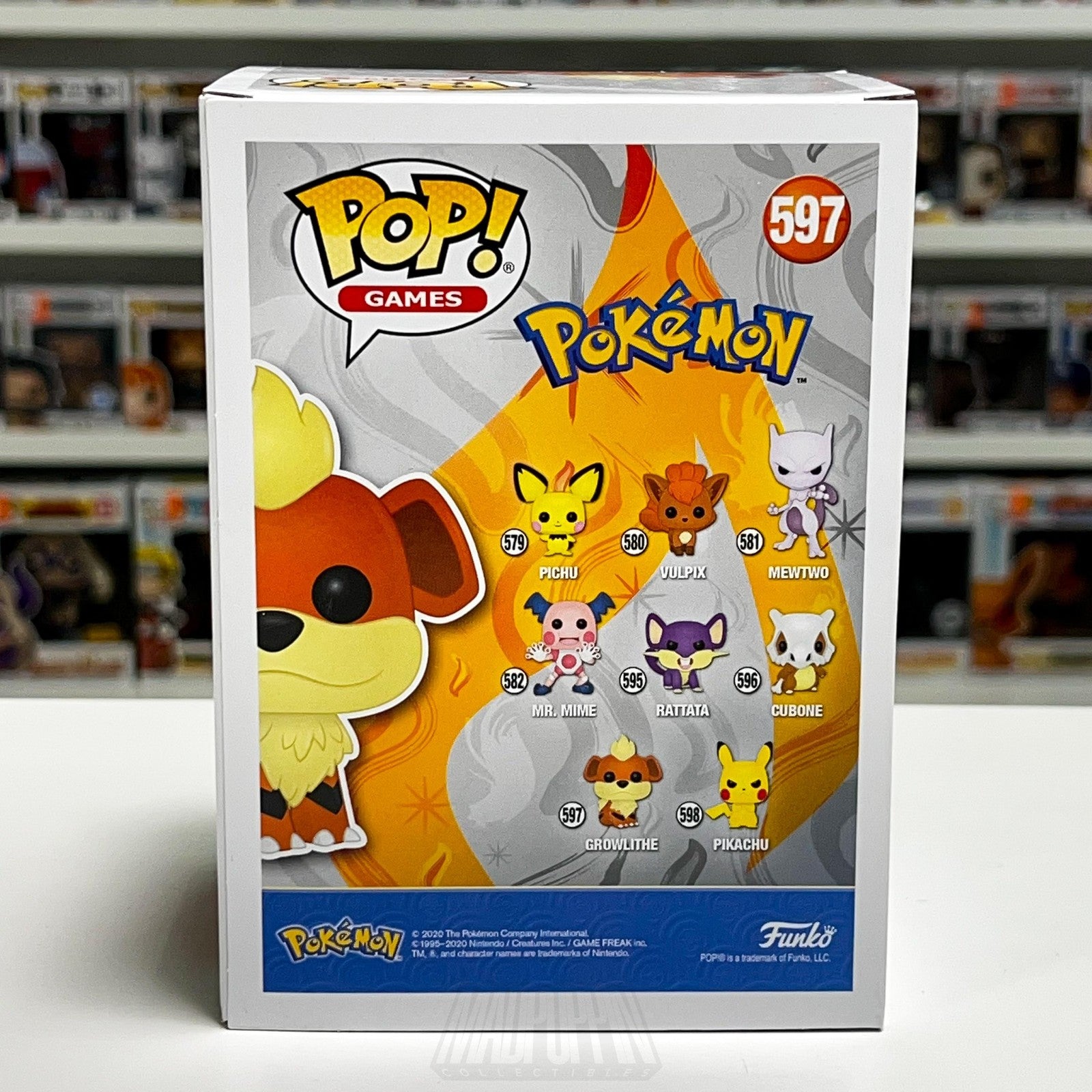 Funko Pop! Games Pokémon Growlithe #597 Vinyl Figure New in Box NIB Collectible
